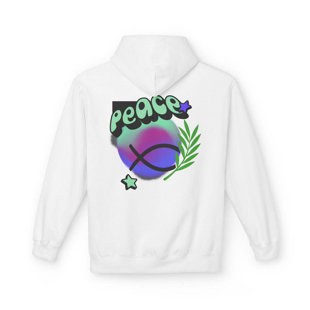 Peace Vibes Hoodie — 'Peace' Graphic Pullover (1995 Retro Earth Design)