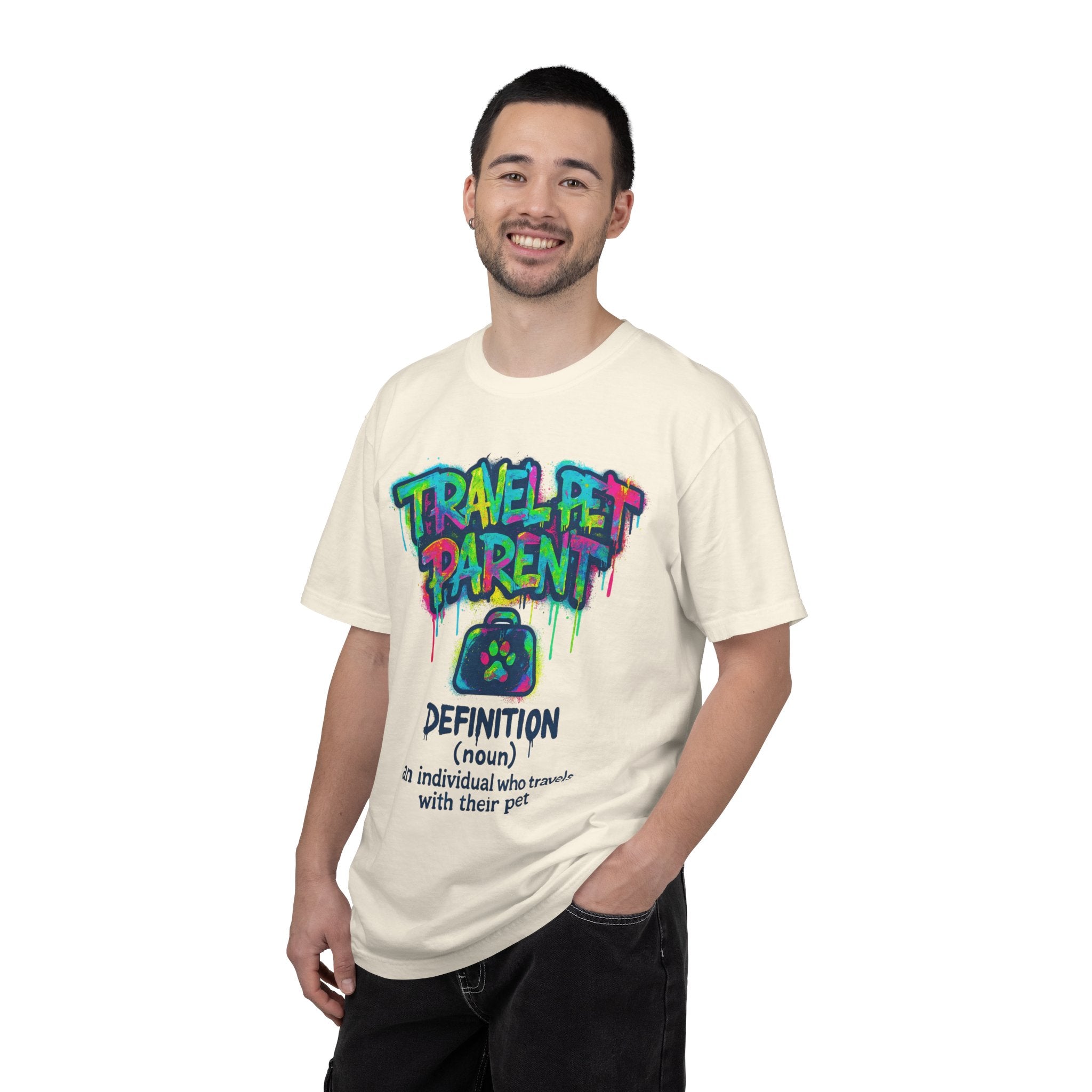 Travel Pet Parent T-shirt — Graffiti Design