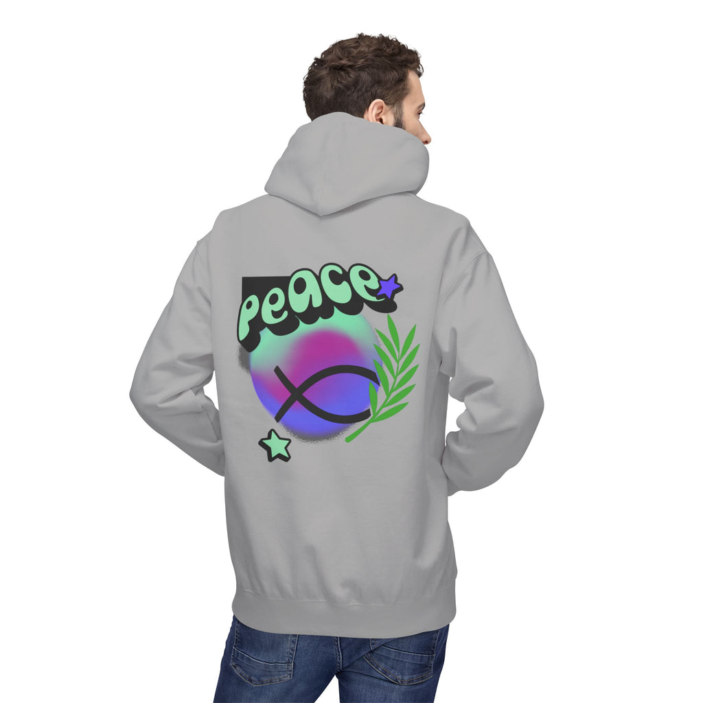 Peace Vibes Hoodie — 'Peace' Graphic Pullover (1995 Retro Earth Design)