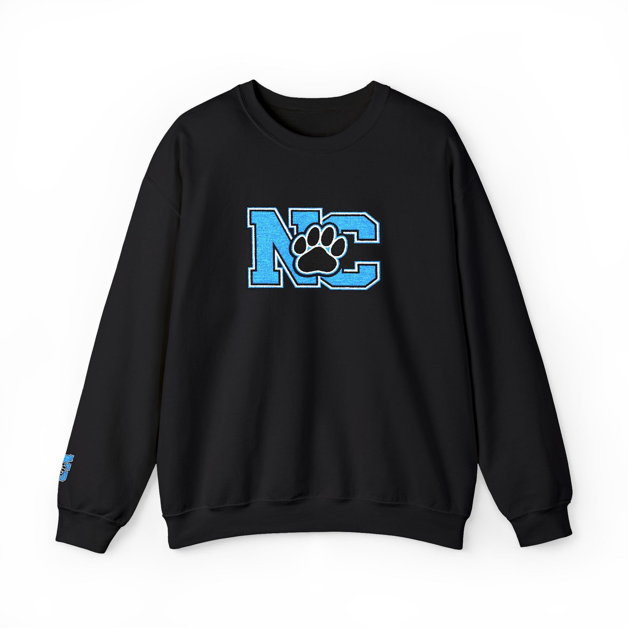 NC Paw Letterman Crewneck Sweatshirt —North Carolina Vintage School Spirit
