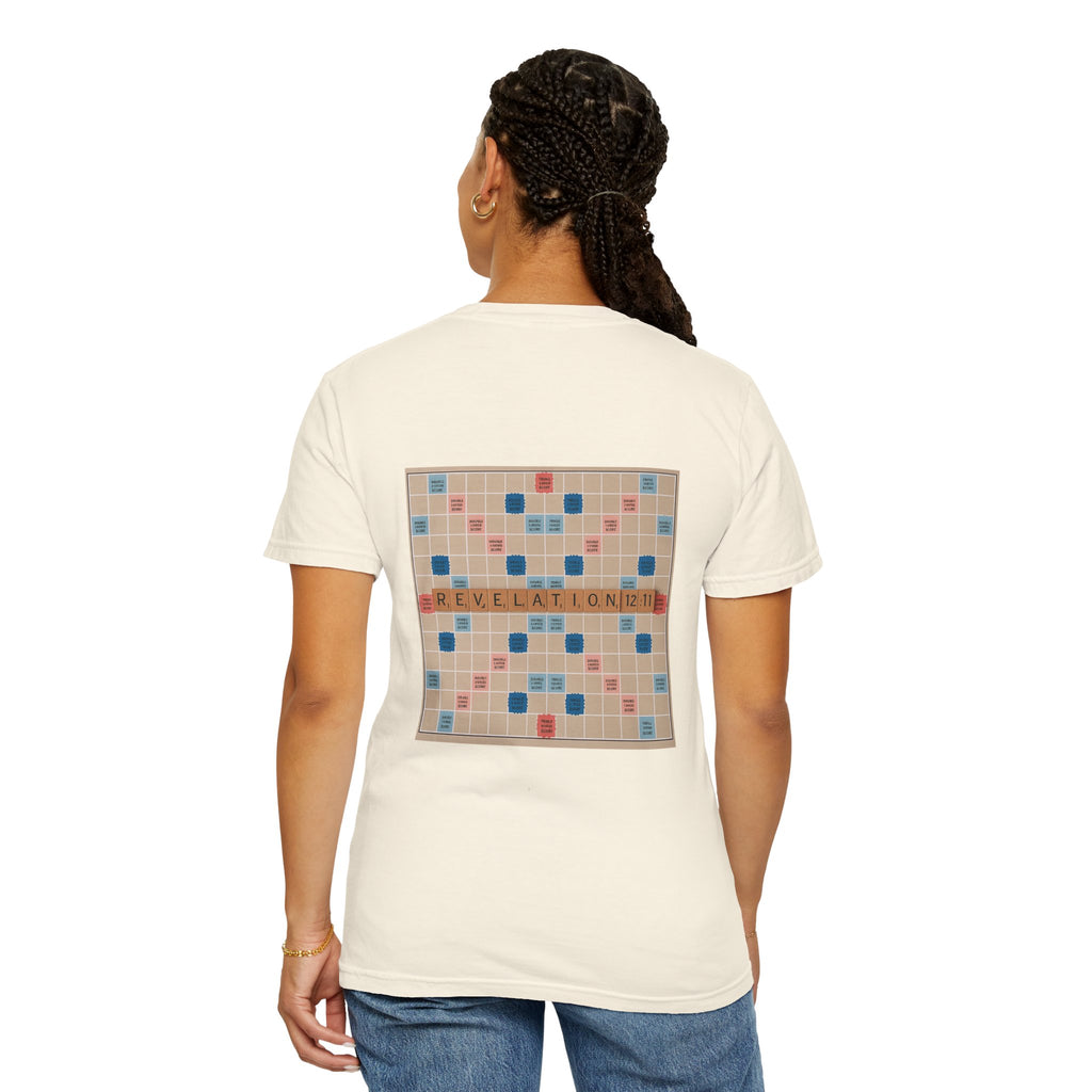 Unisex Garment-Dyed T-Shirt - Scrabble Revelations Game Board Set Gift