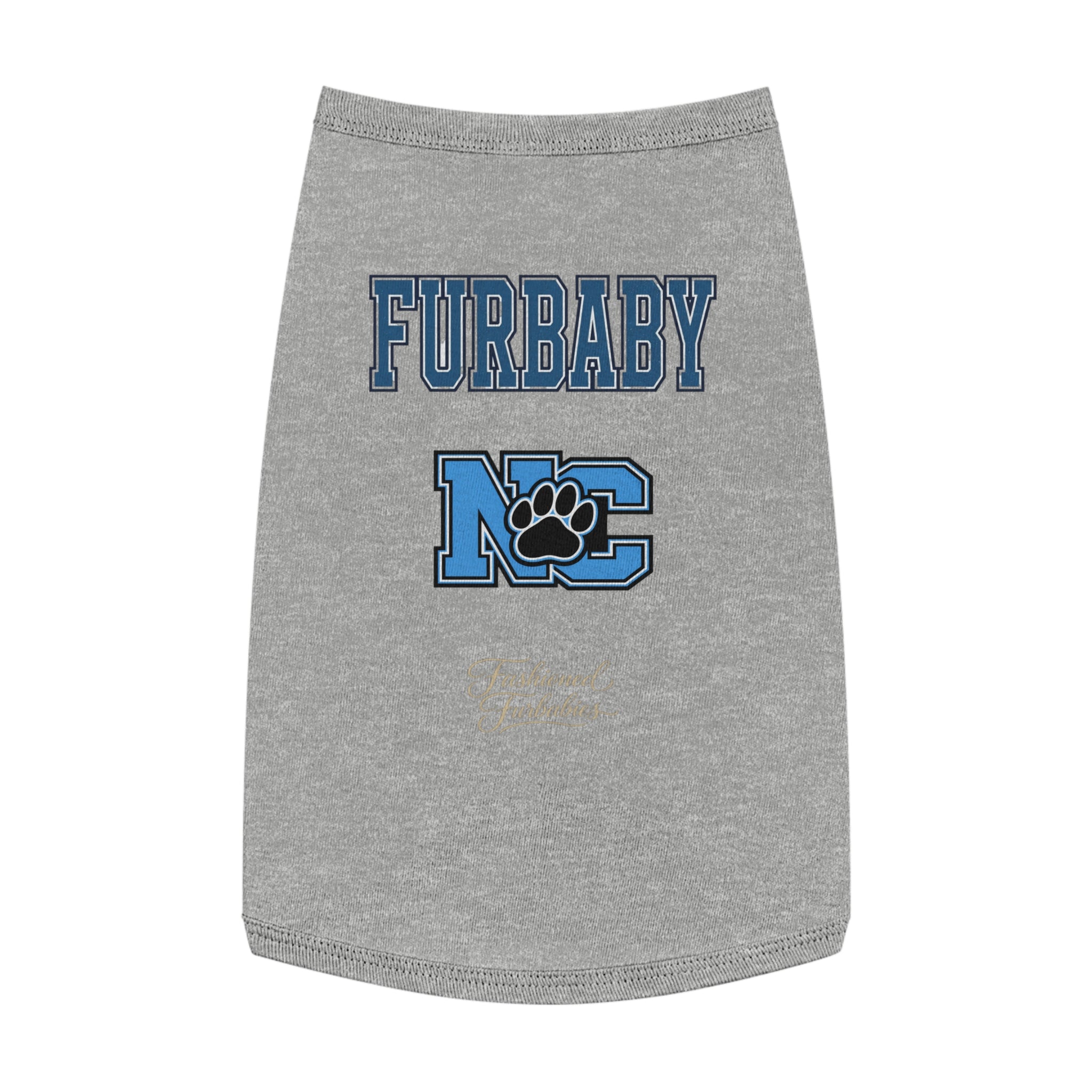 Furbaby NC Paw Print Pet Tank — Nort Carolina Cute College-Style Dog Shirt