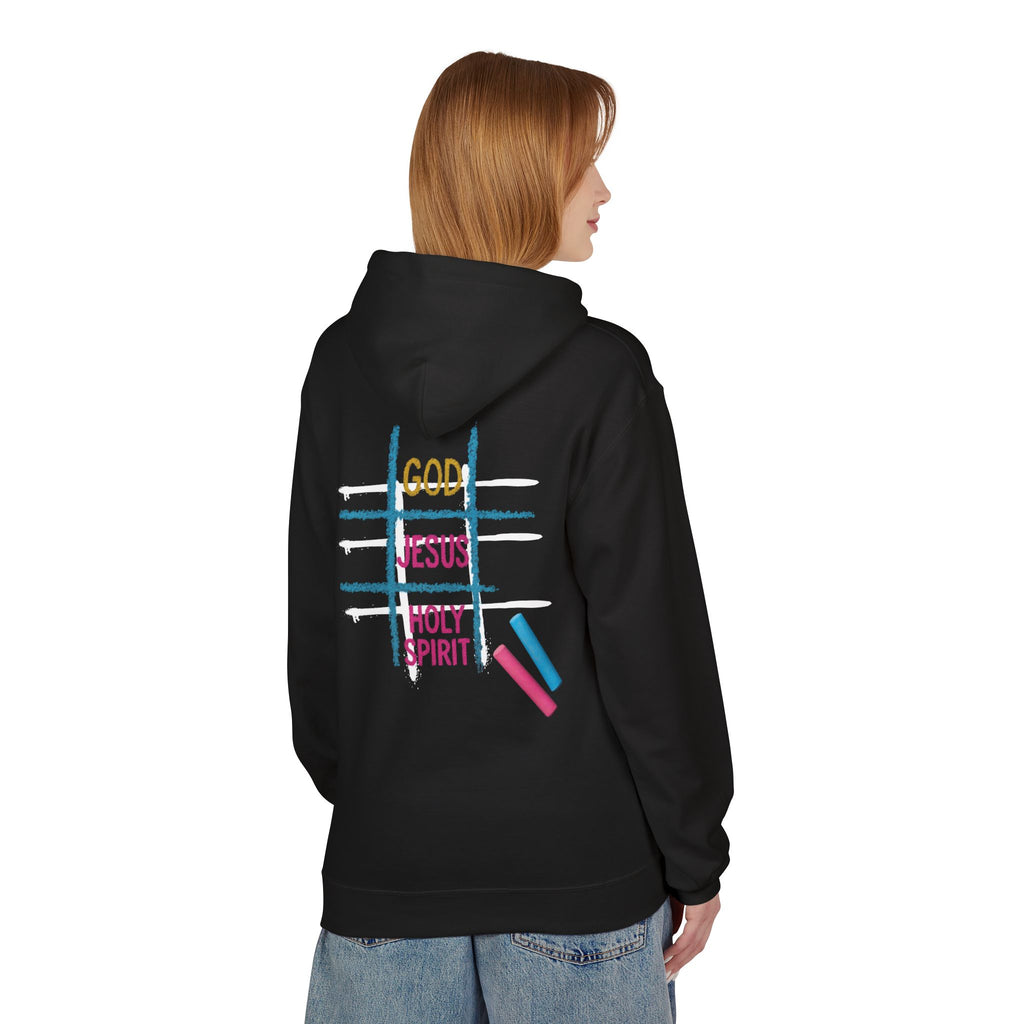 Tic Tac Toe Trinity Hoodie - God Jesus Holy Spirit