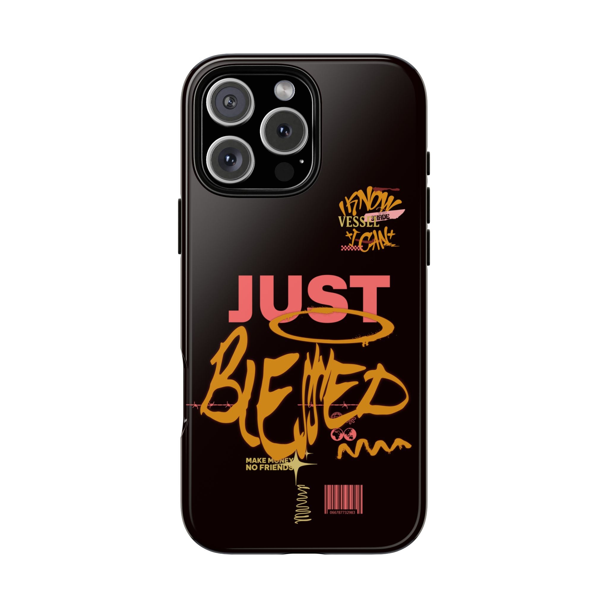 "Just Blessed" Bold Graffiti Typographic Protective Phone Case