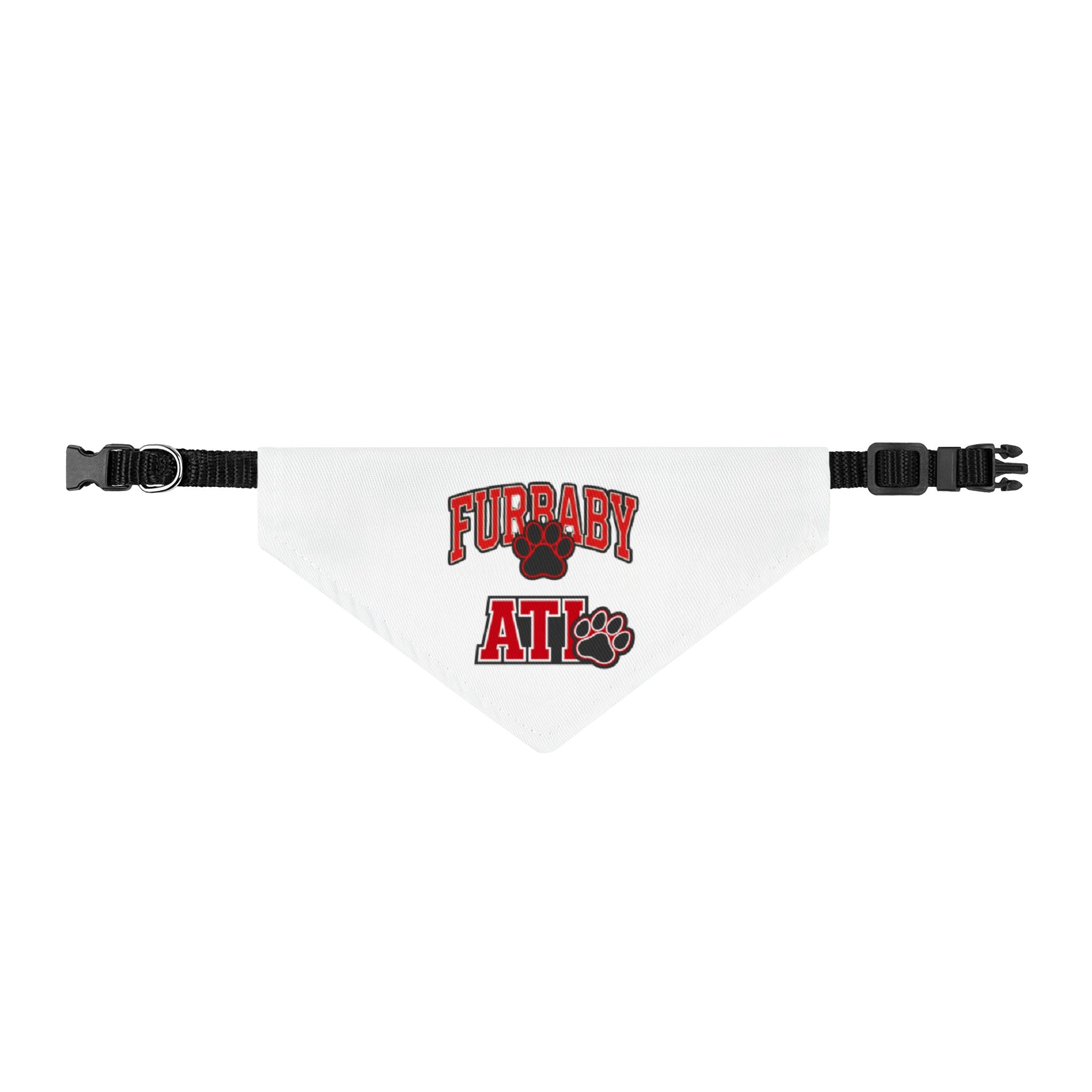 Clip-On Pet Bandana — 'Furraby ATL' Paw Print Dog Scarf (Atlanta Pet Pride)