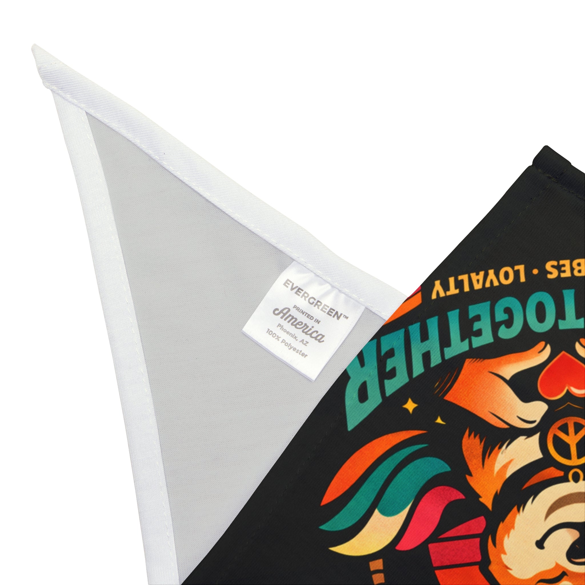 Pet Bandana — "Peaceful Love" Retro Shiba Inu Bandana for Dogs & Cats