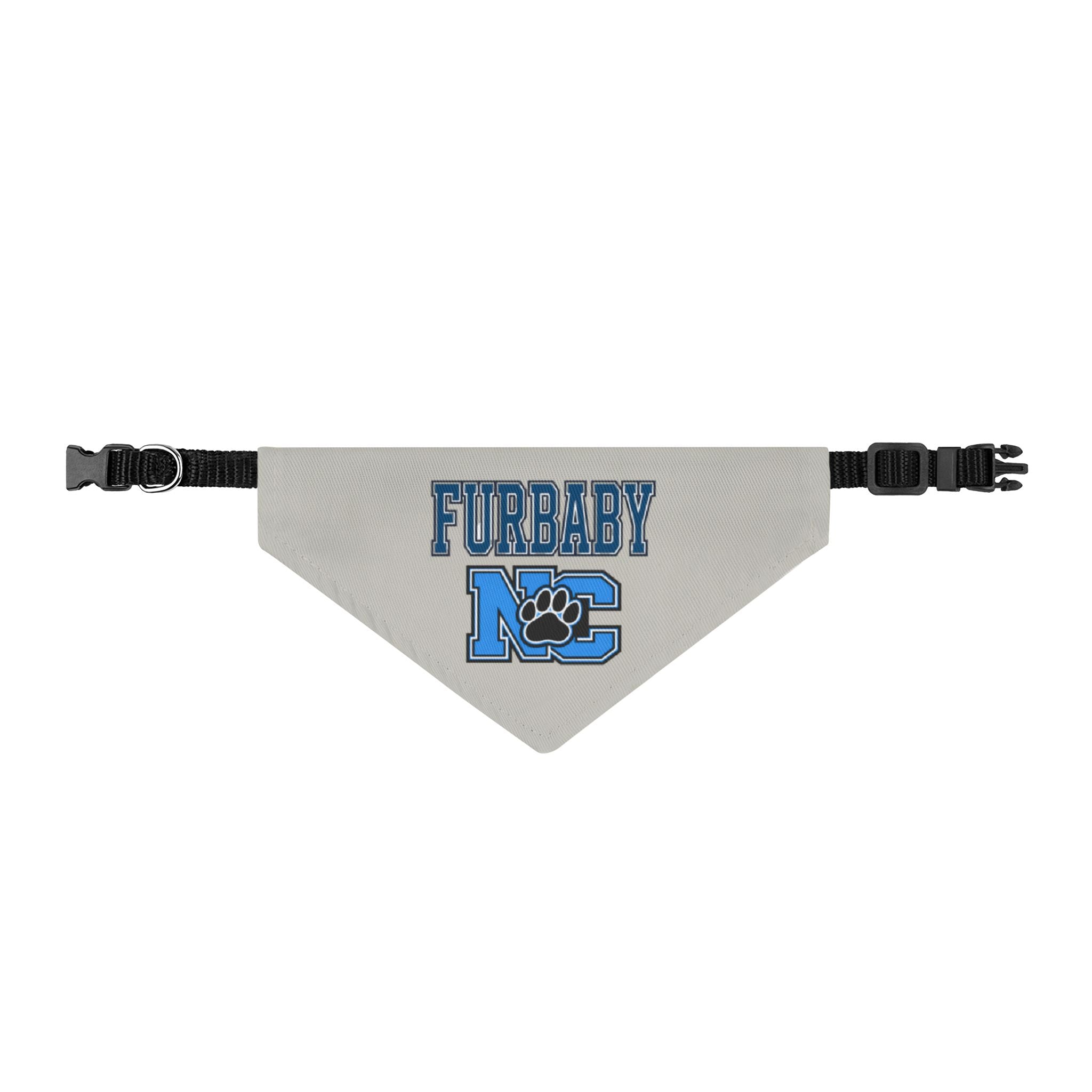 Furbaby NC Clip-On Pet Bandana — Blue Paw Logo Dog & Cat Accessory