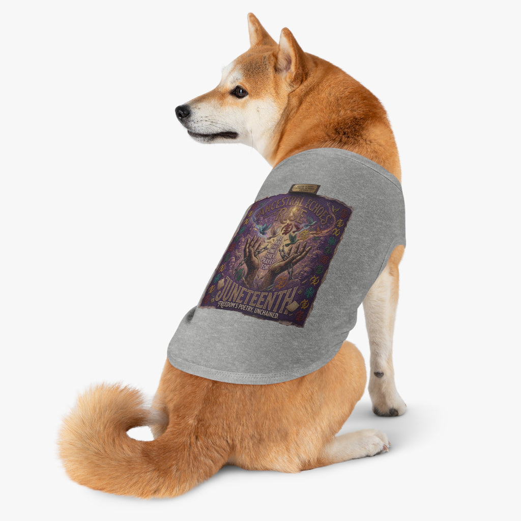 Juneteenth Pet Tank Top — Black History Celebration Dog Tee ("June 1865")