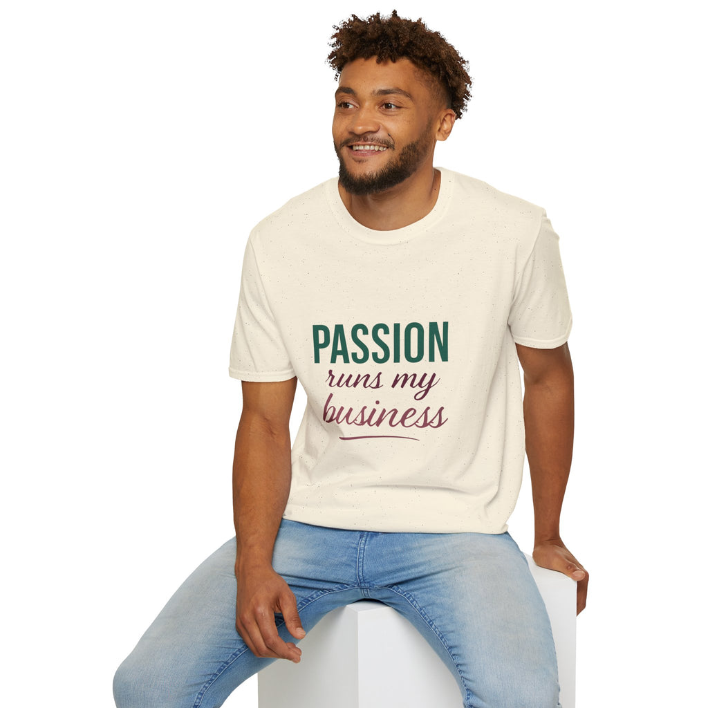 Passion Runs My Business T-Shirt - Scripture Back Design