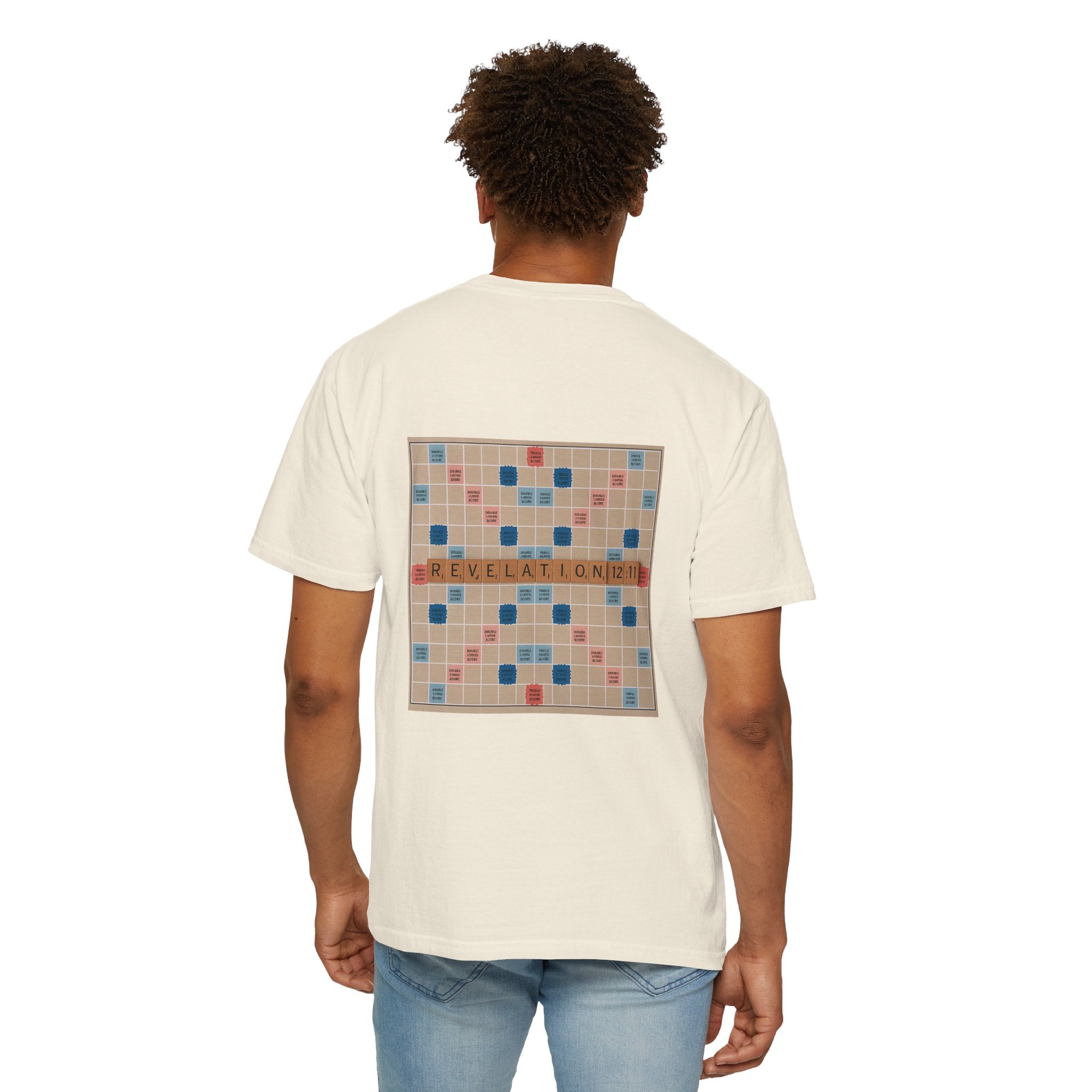 Unisex Garment-Dyed T-Shirt - Scrabble Revelations Game Board Set Gift