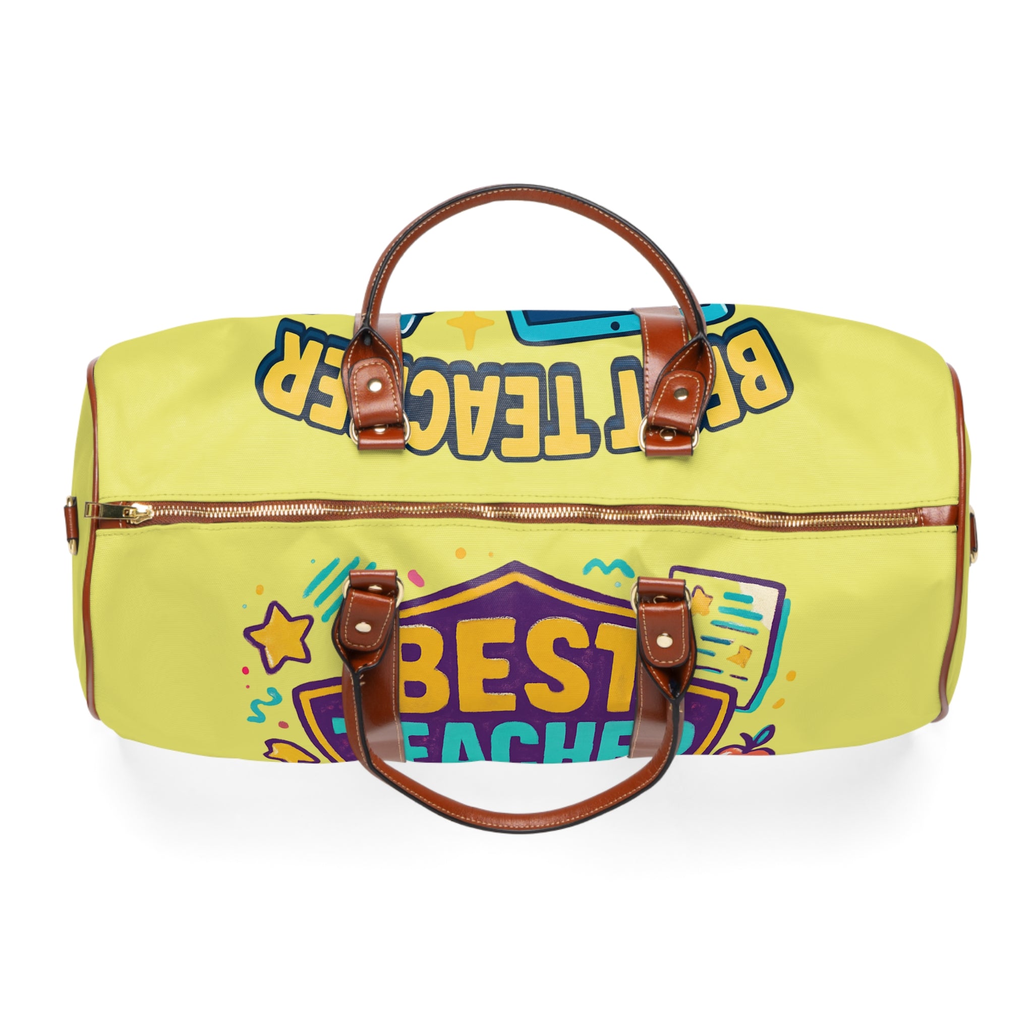 Teacher Appreciation Waterproof Travel Bag – “Best Teacher” School Supplies Duffle