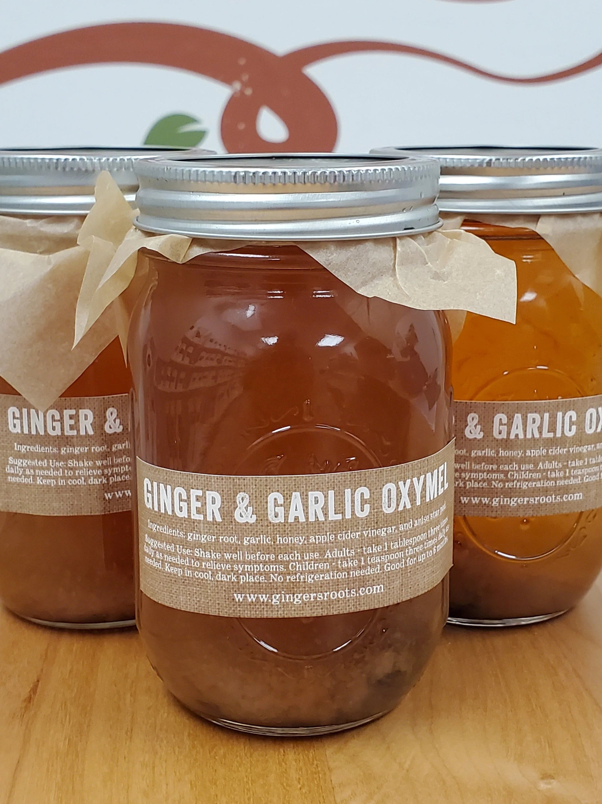 Garlic Ginger Oxymel Ginger's Roots