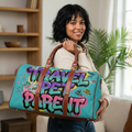 Graffiti 'Travel, Pet, Repeat' Waterproof Travel Bag
