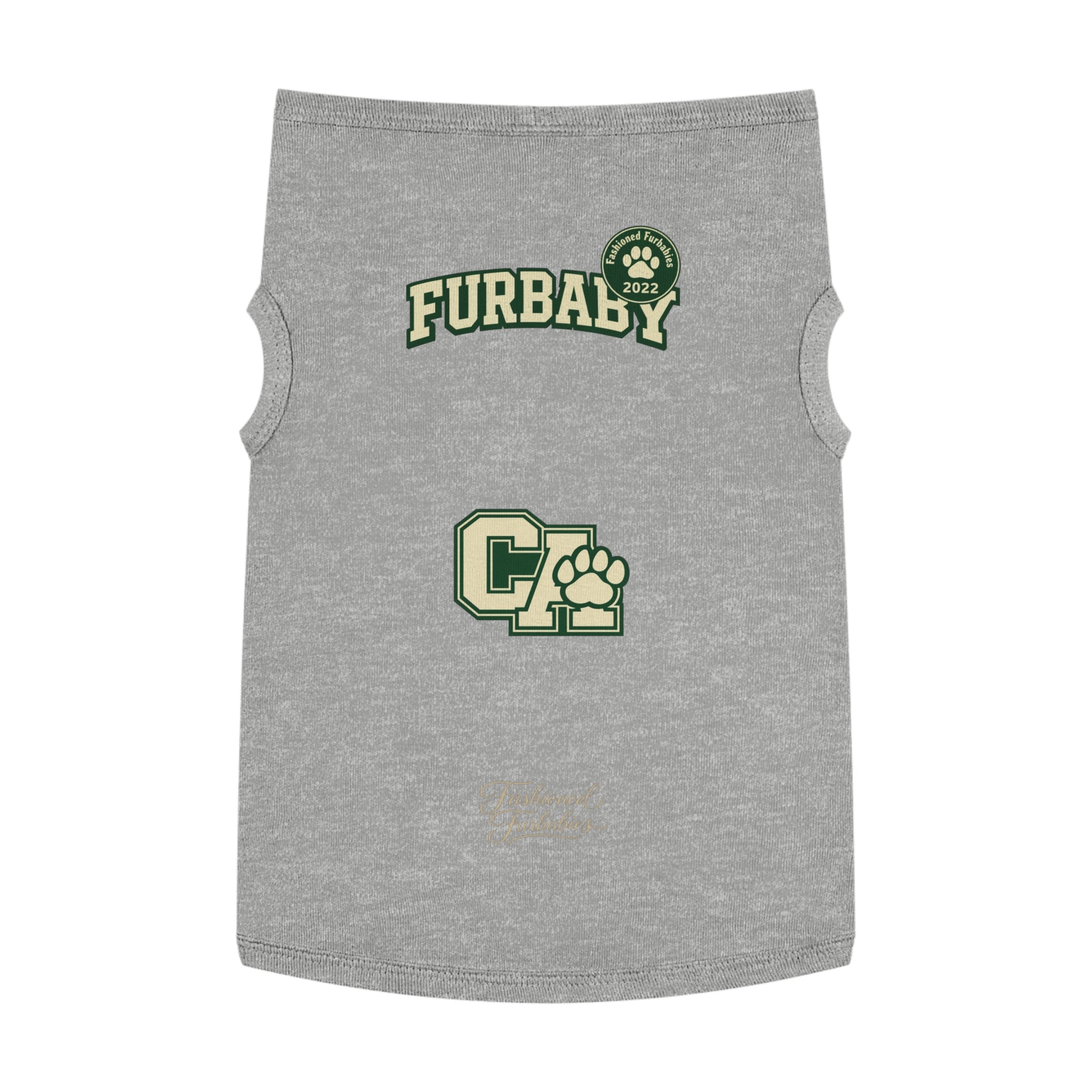 California Furbaby Varsity Pet Tank Top – Retro Collegiate Paw Club Dog Shirt