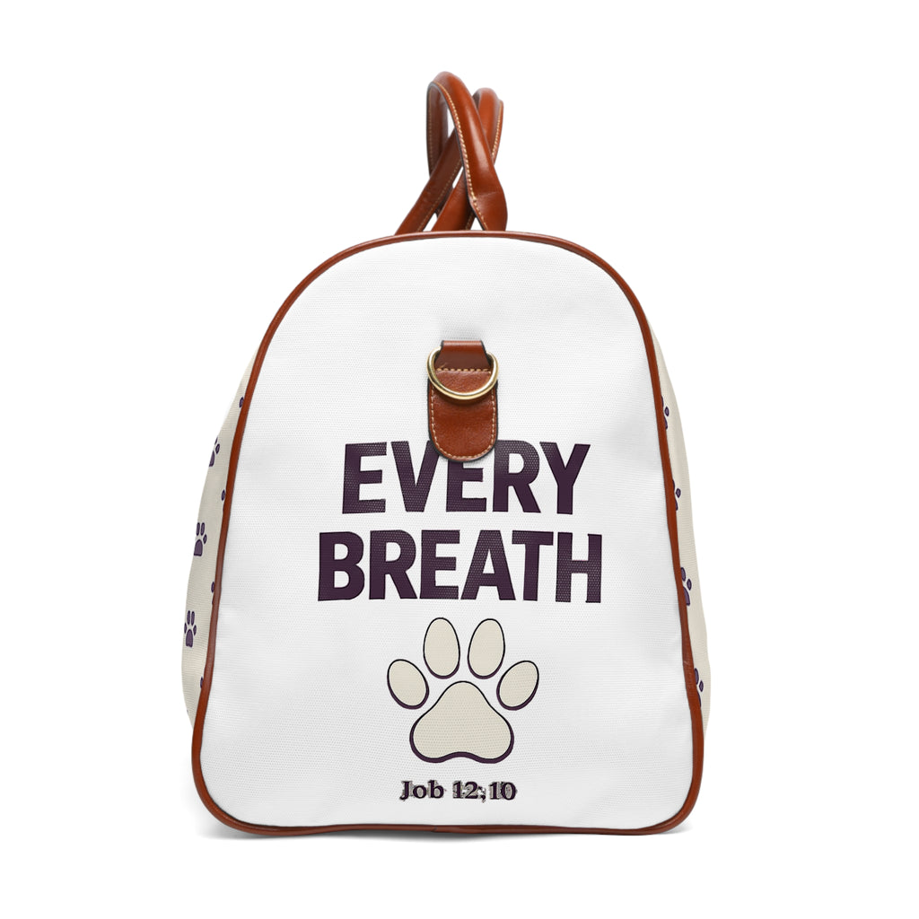 Pet Paw Scripture Duffle Bag – Job 12:10 Waterproof Travel Bag