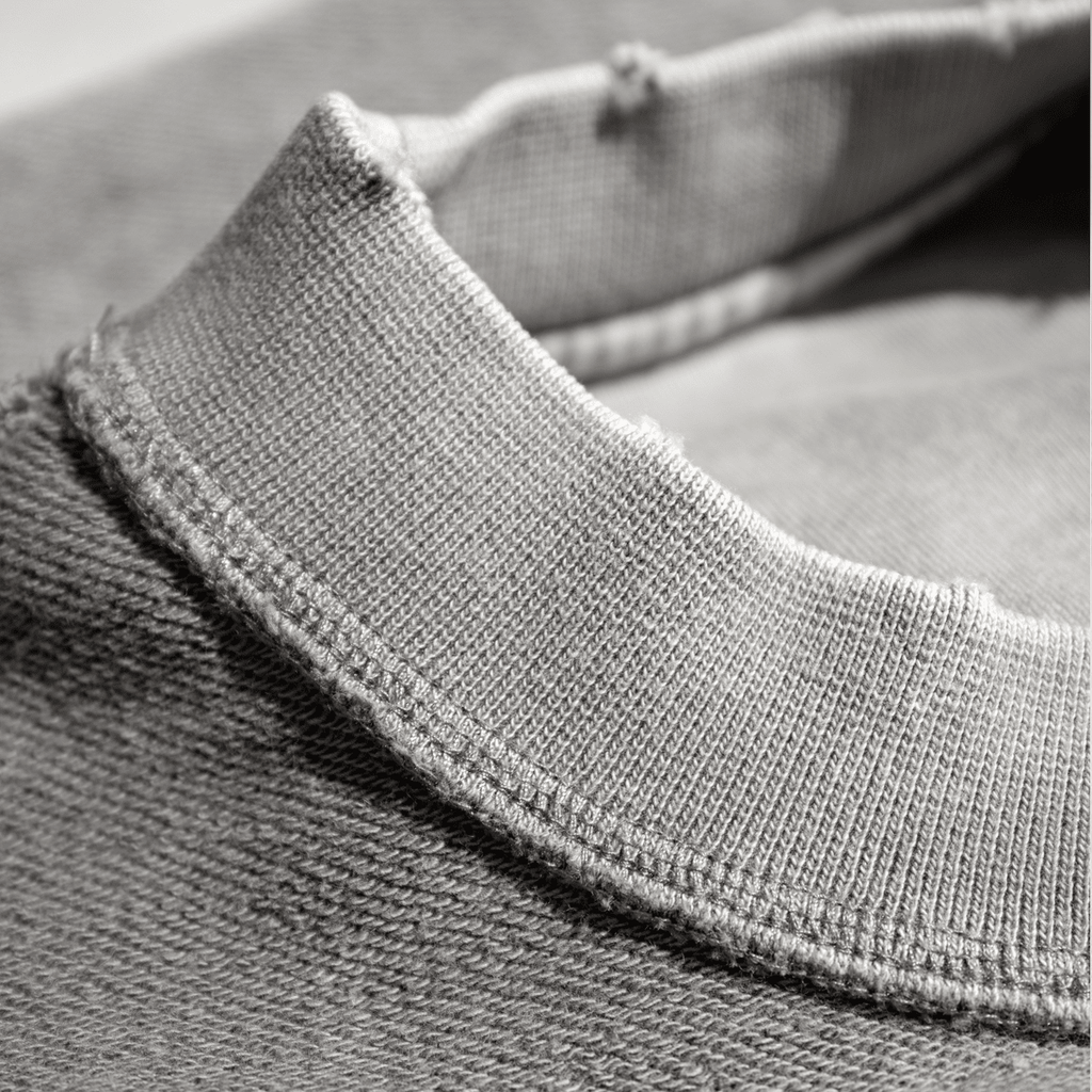 Washed Raw-Edge Cropped Crew Neck Sweatshirt