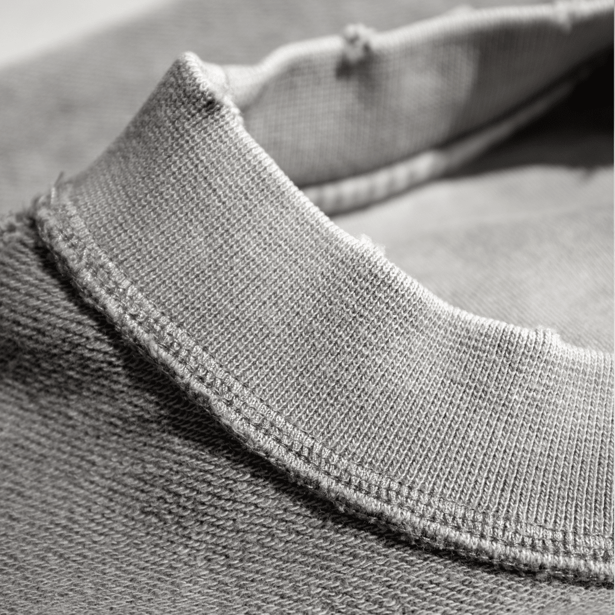 Washed Raw-Edge Cropped Crew Neck Sweatshirt