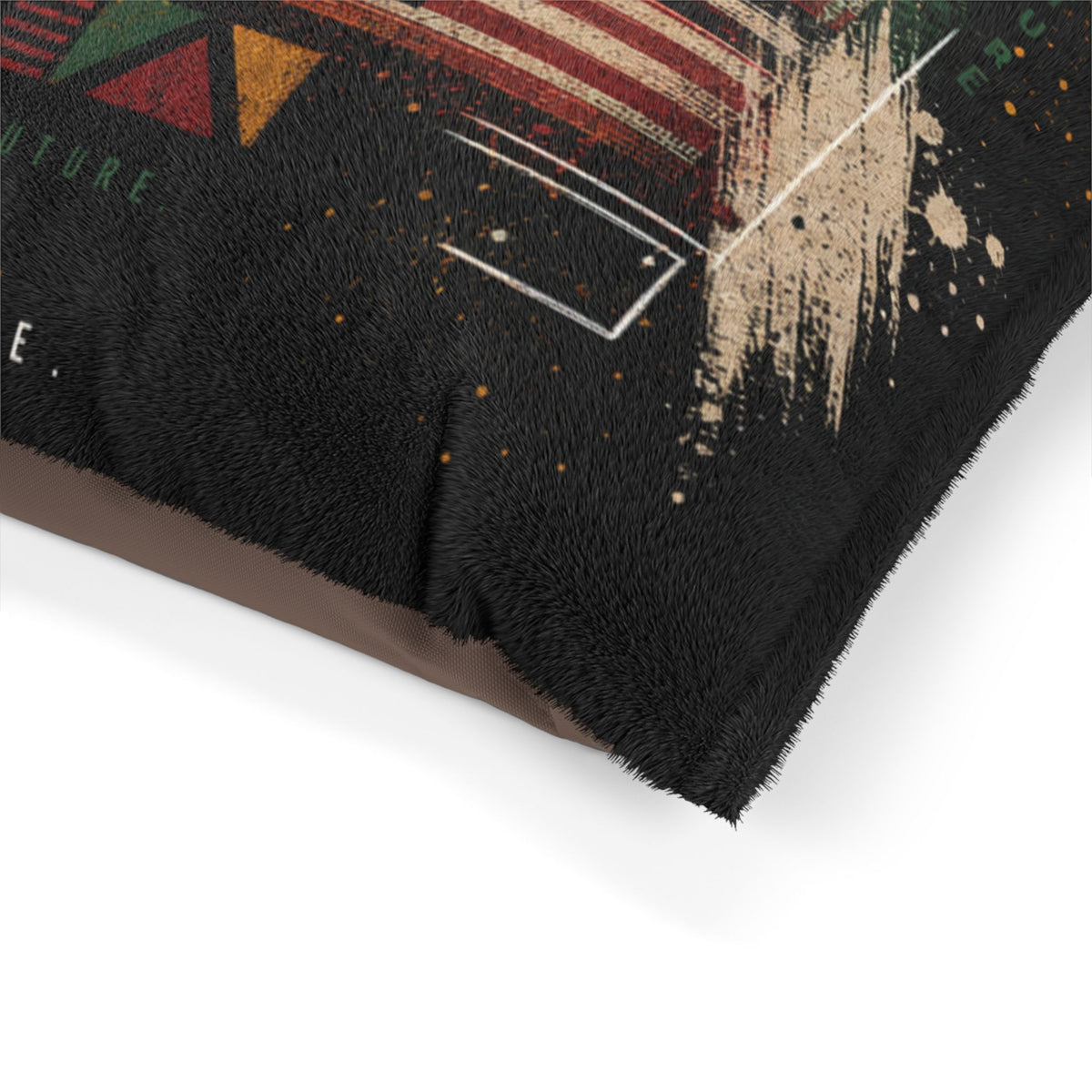 Tribal Stars Pet Bed — Colorful Geometric Afrocentric Dog & Cat Cushion