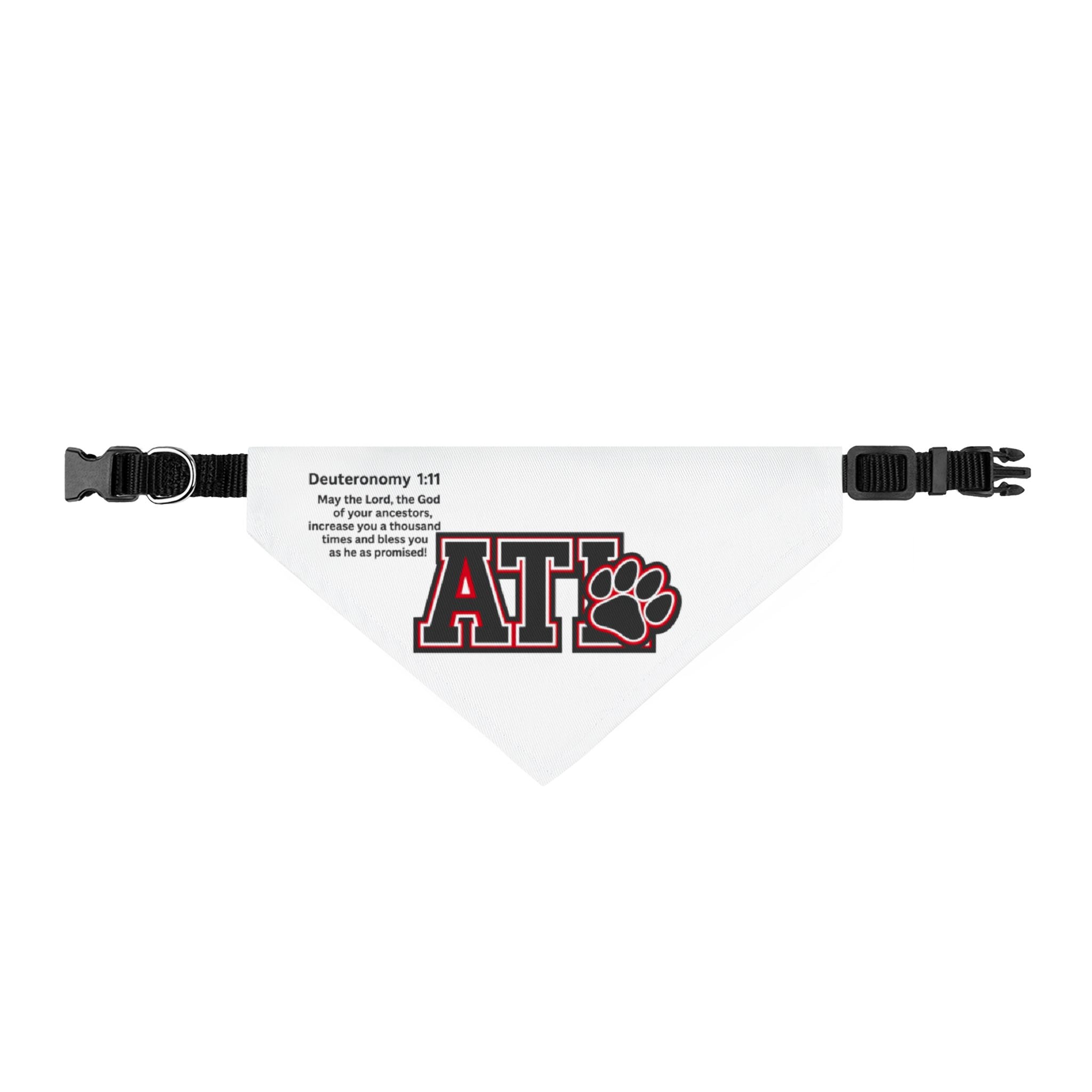 Clip-On Pet Bandana — 'ATL' Paw Logo Dog Collar Accessory