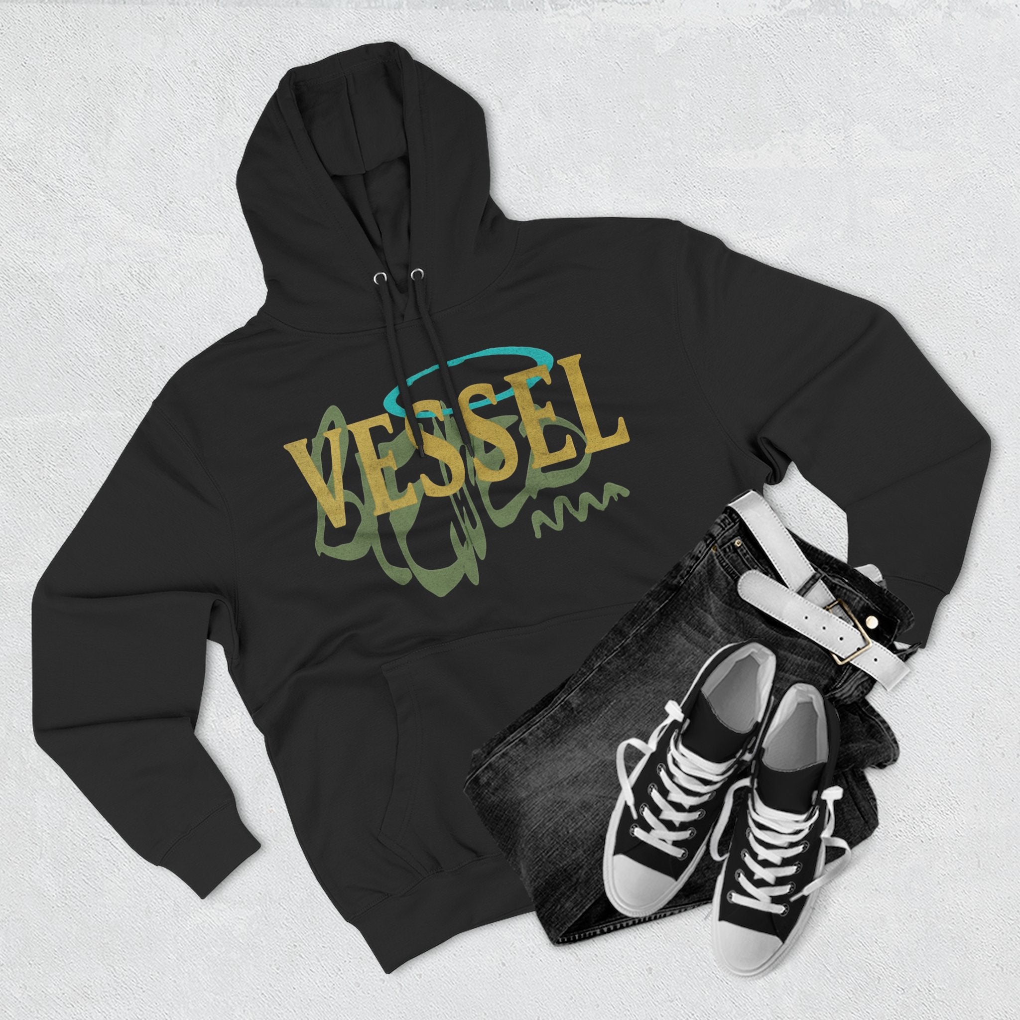 Vessel, Inspirational Three-Panel Fleece Hoodie -