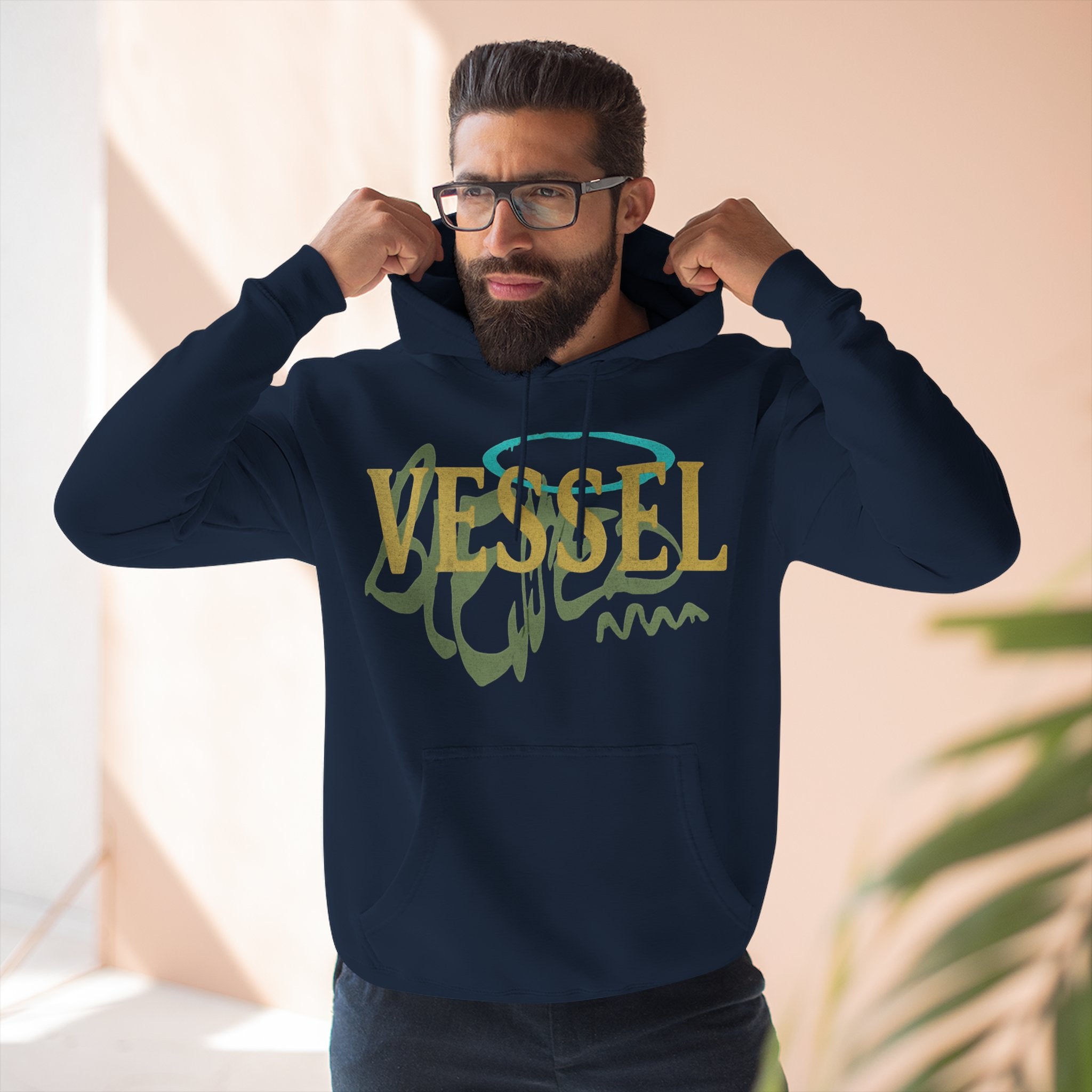 Vessel, Inspirational Three-Panel Fleece Hoodie -