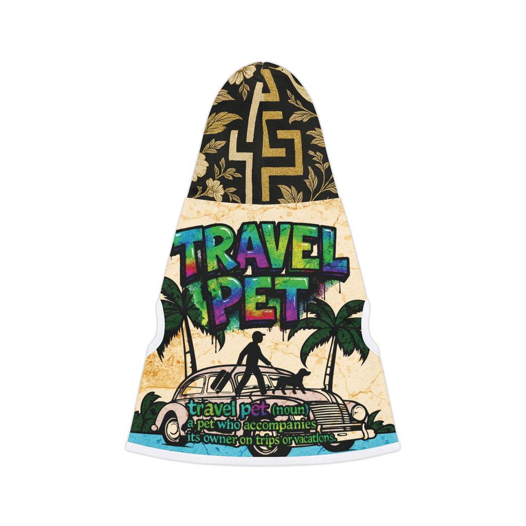 Dog Hoodie Sleeveless Sweatshirt - I Will Tear Your Ankles Up - Black and Gold Lettering