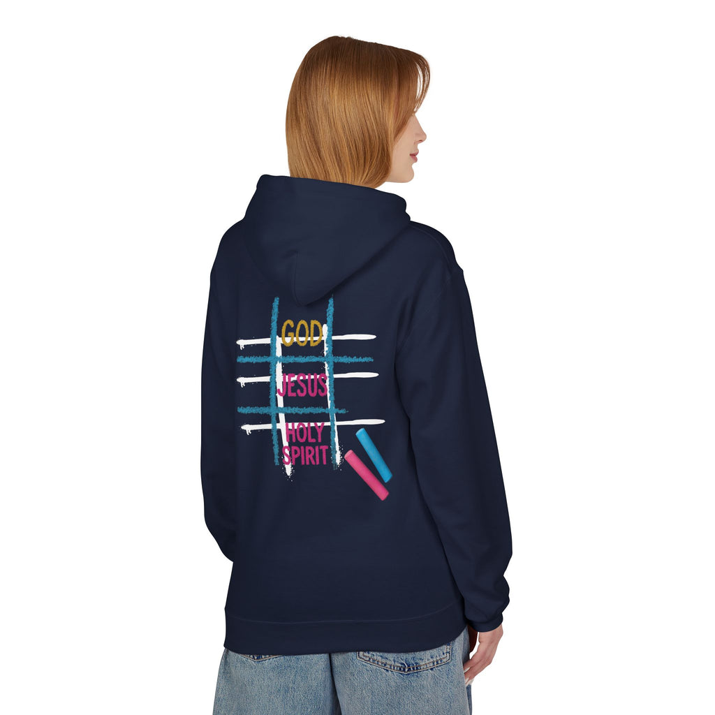 Tic Tac Toe Trinity Hoodie - God Jesus Holy Spirit