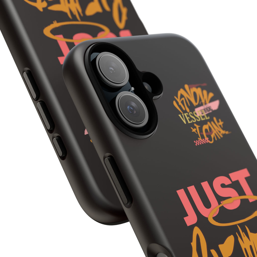 Phone Case — "Just Blessed" Bold Typographic Black Protective Case
