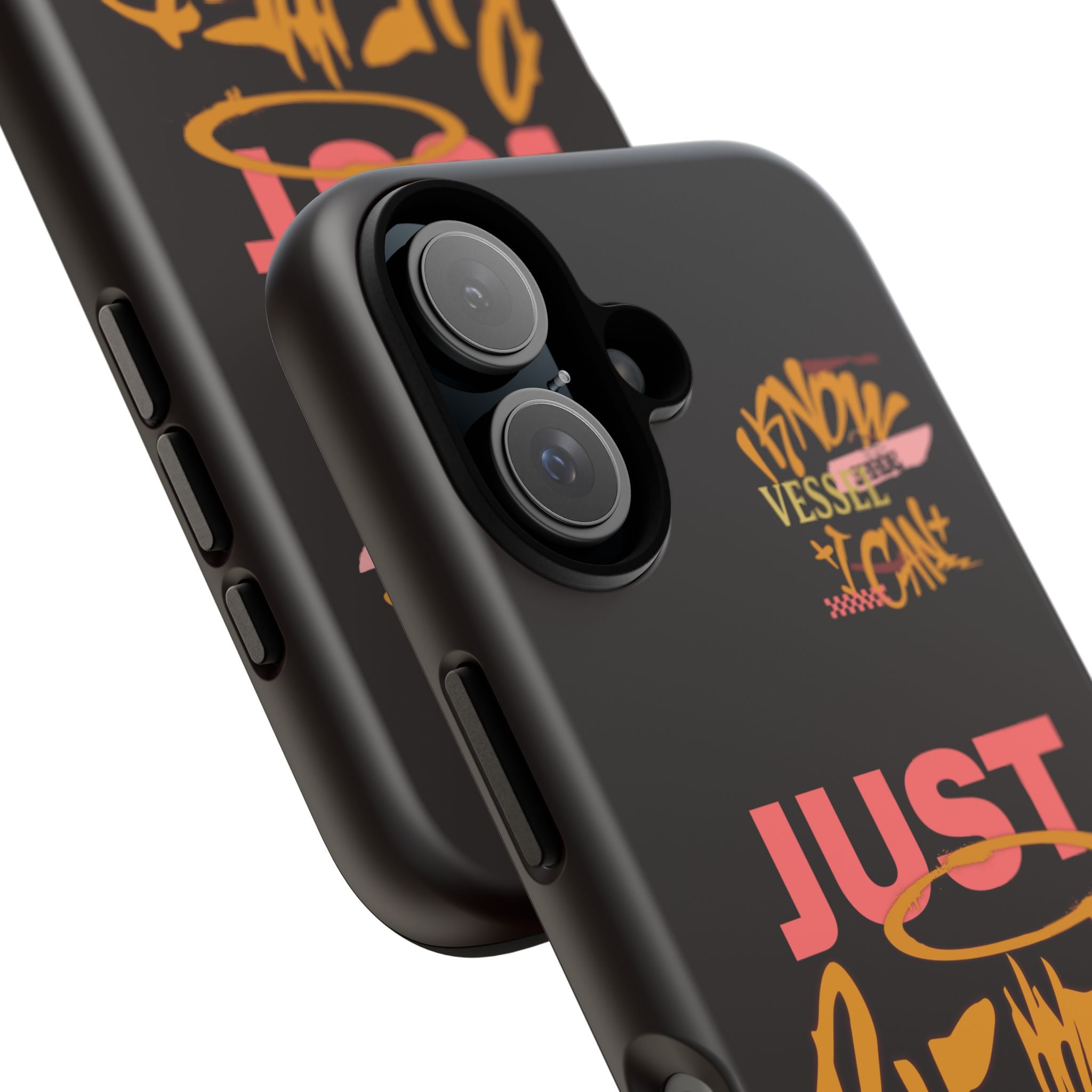 Phone Case — "Just Blessed" Bold Typographic Black Protective Case
