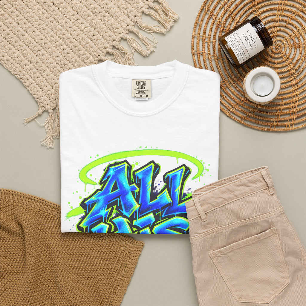 All His Graffiti T-Shirt — Psalm 50:10 Inspirational Christian Tee