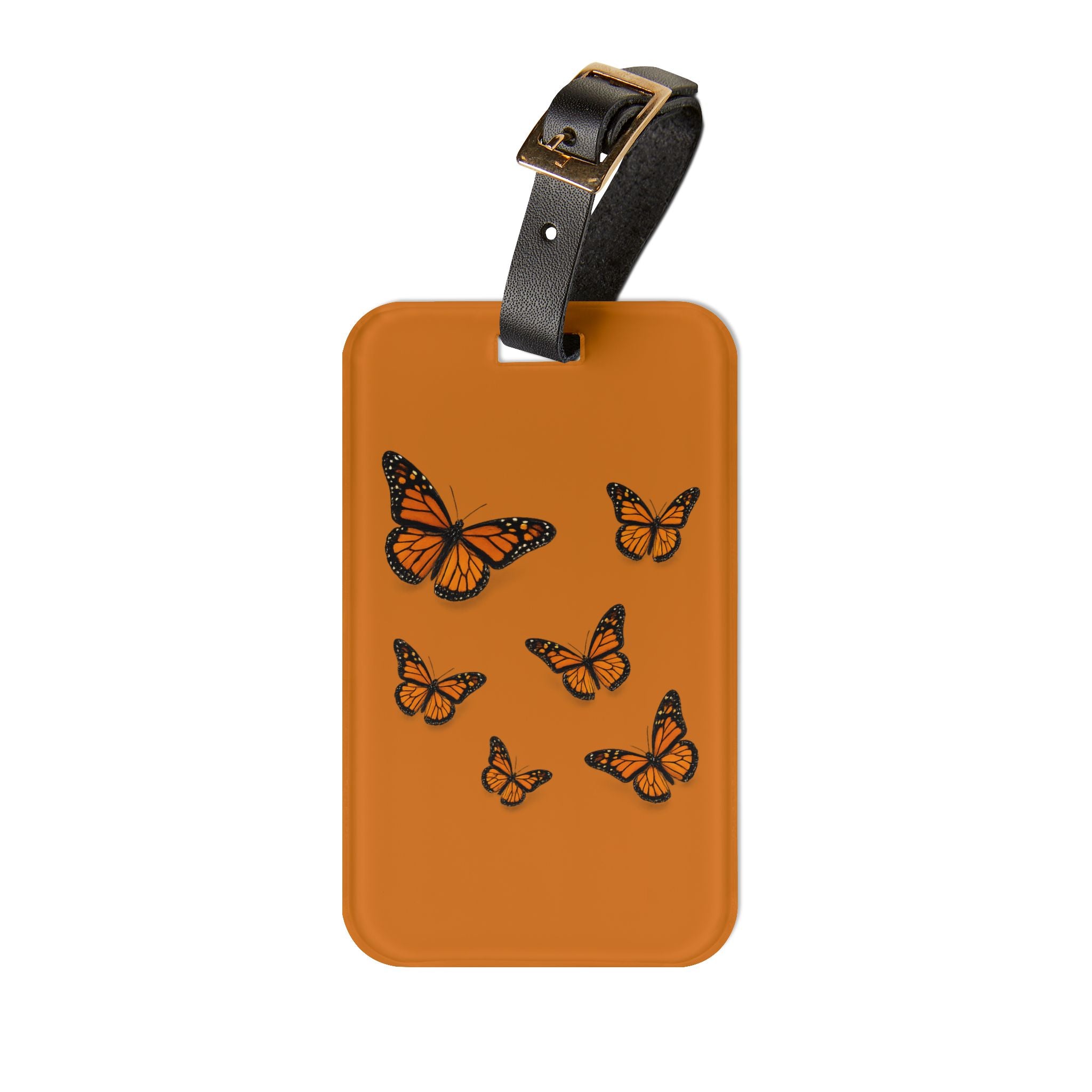 Monarch Butterfly Luggage Tag – Orange Travel ID Tag