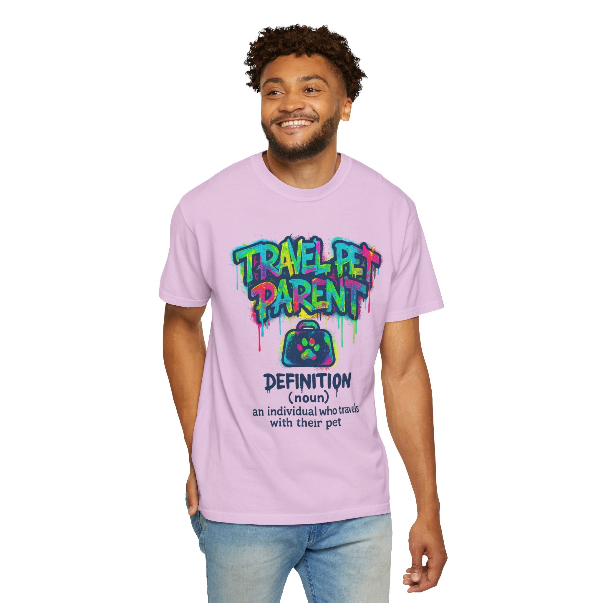 Travel Pet Parent T-shirt — Graffiti Design