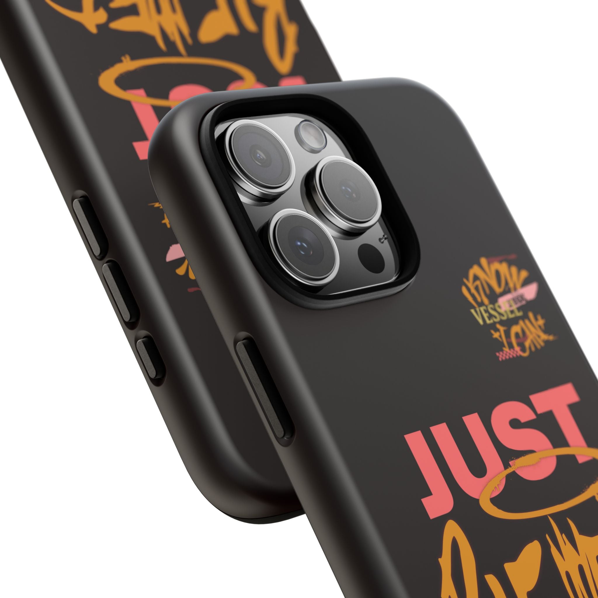 Phone Case — "Just Blessed" Bold Typographic Black Protective Case