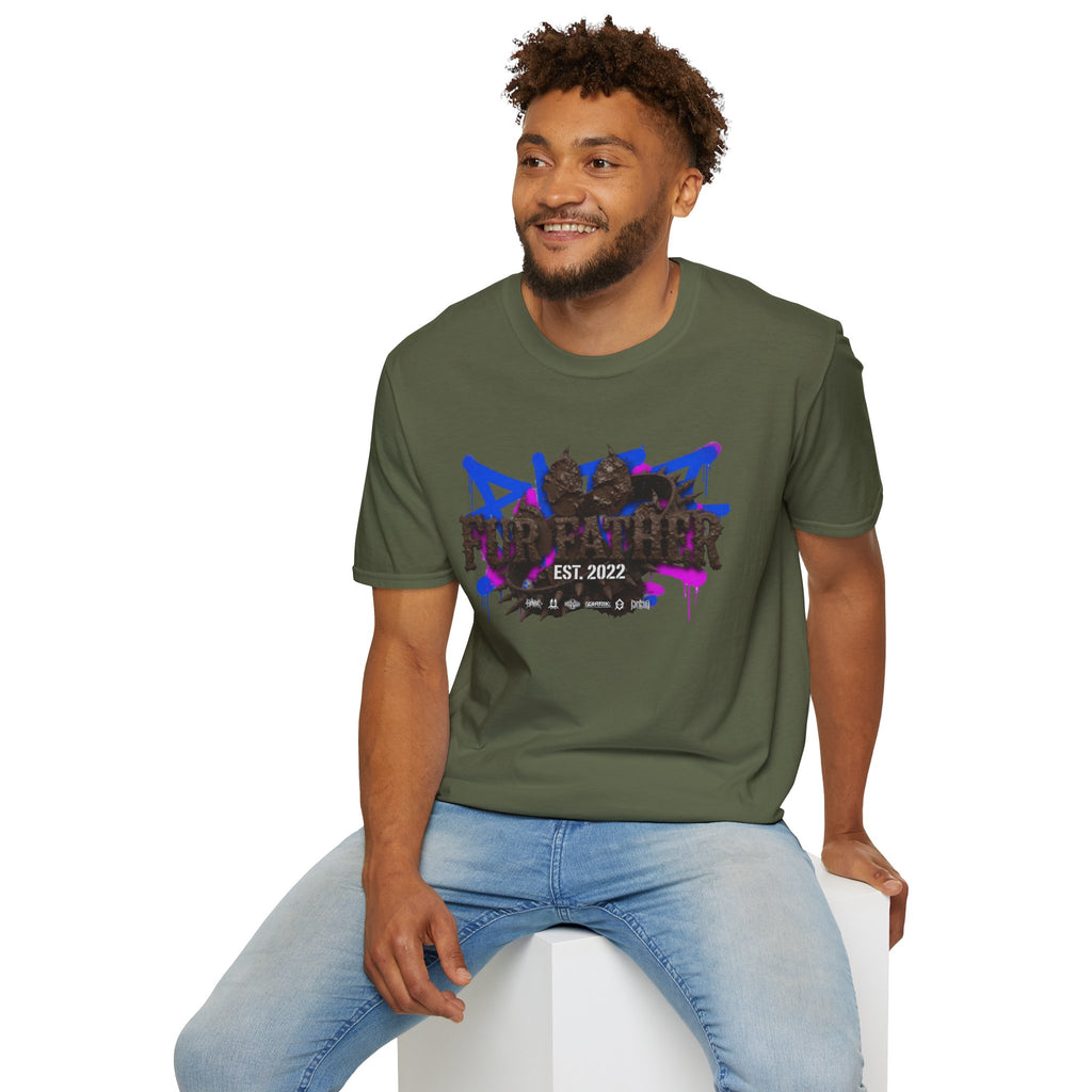 Graffiti Fur Father Punk T-Shirt — "PUNKER" Est. 2022 Urban Streetwear