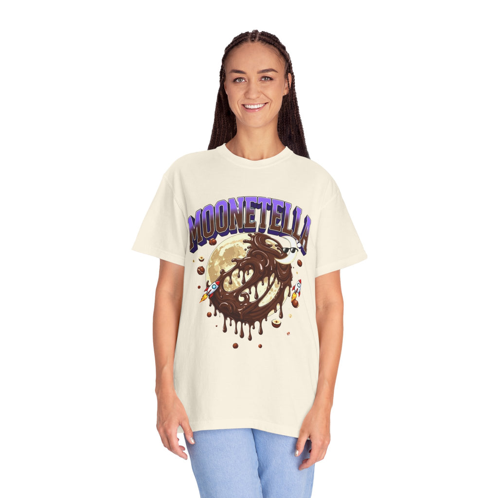 Moonetella T-Shirt — Retro Space Chocolate Moon Graphic Tee (Artemis II Mission Tribute)