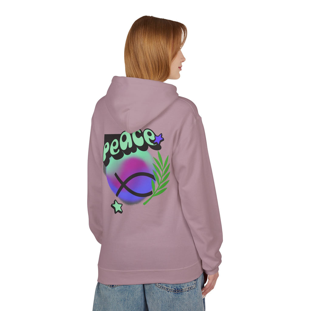 Peace Vibes Hoodie — 'Peace' Graphic Pullover (1995 Retro Earth Design)