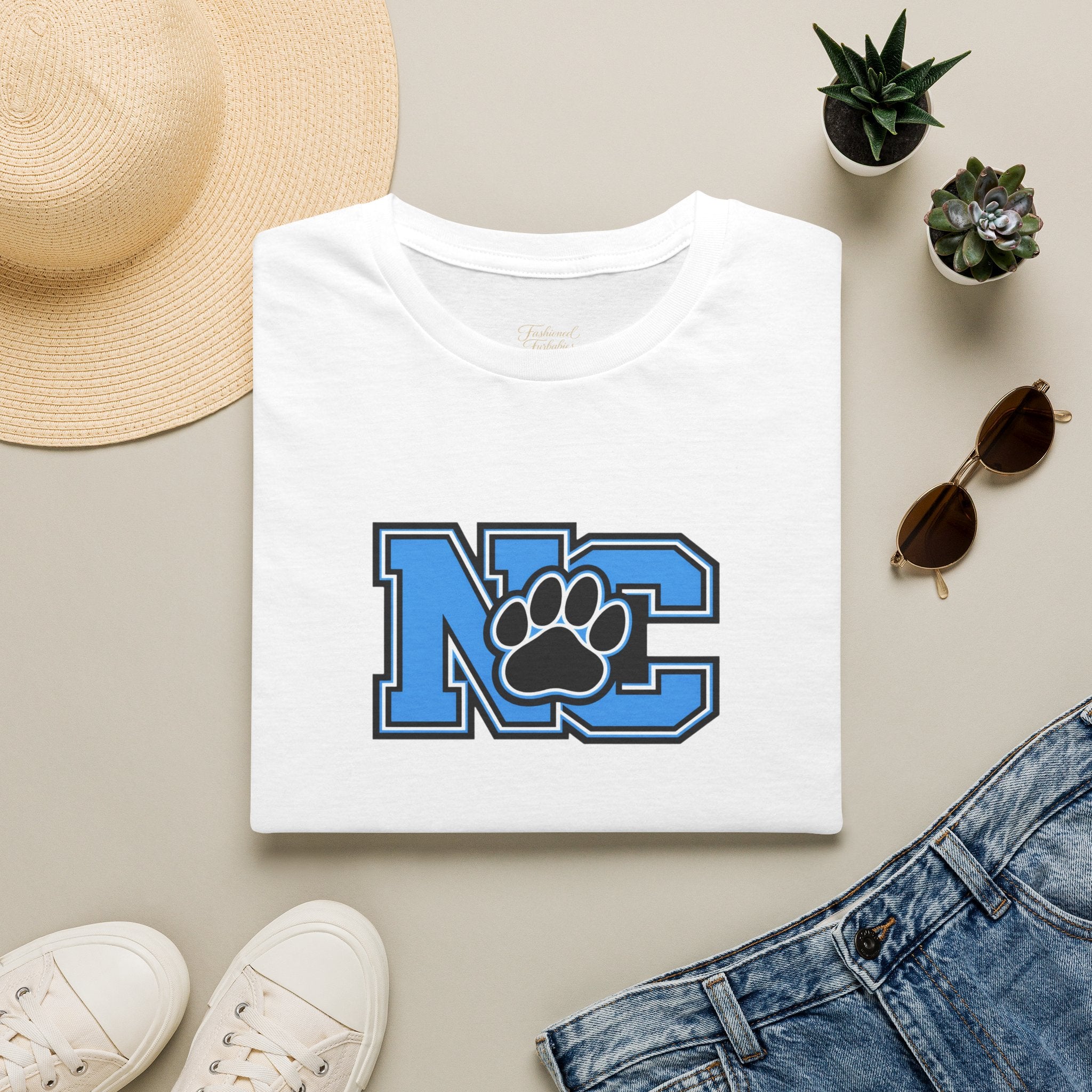North Carolina Atlanta California Pet Bandana Tee — Matching Scripture on Back