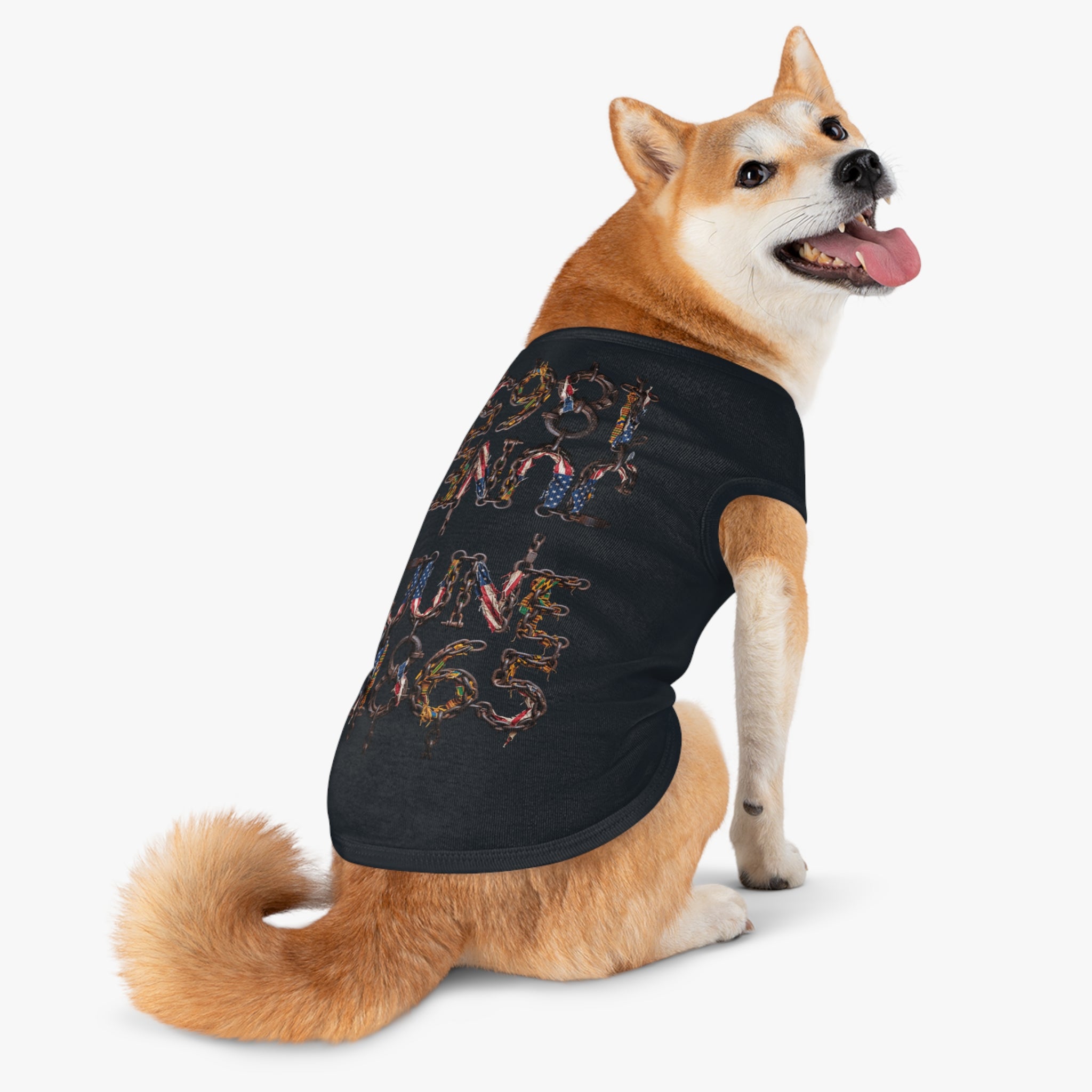 Juneteenth Pet Tank Top — Black History Celebration Dog Tee ("June 1865")