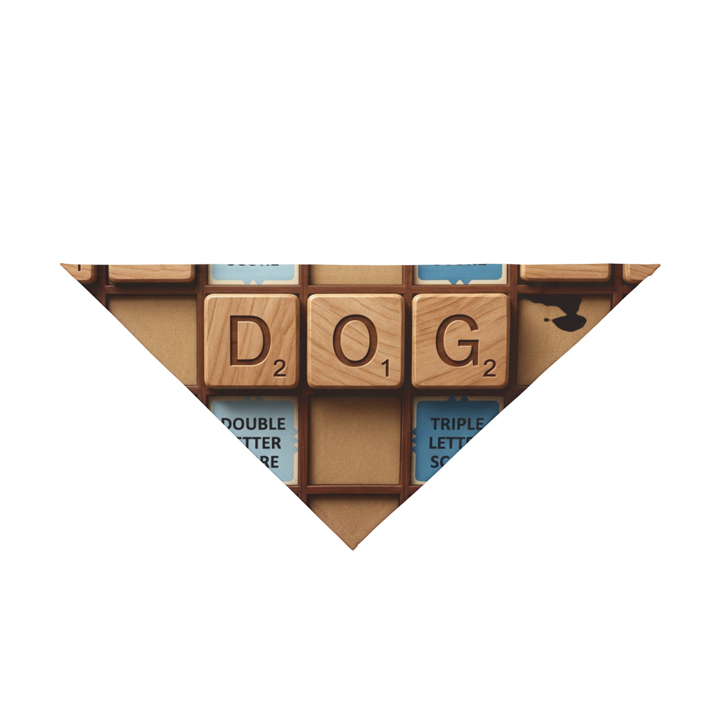 Scrabble Tile 'DOG' Pet Bandana — Vintage Game Night Dog Bandana