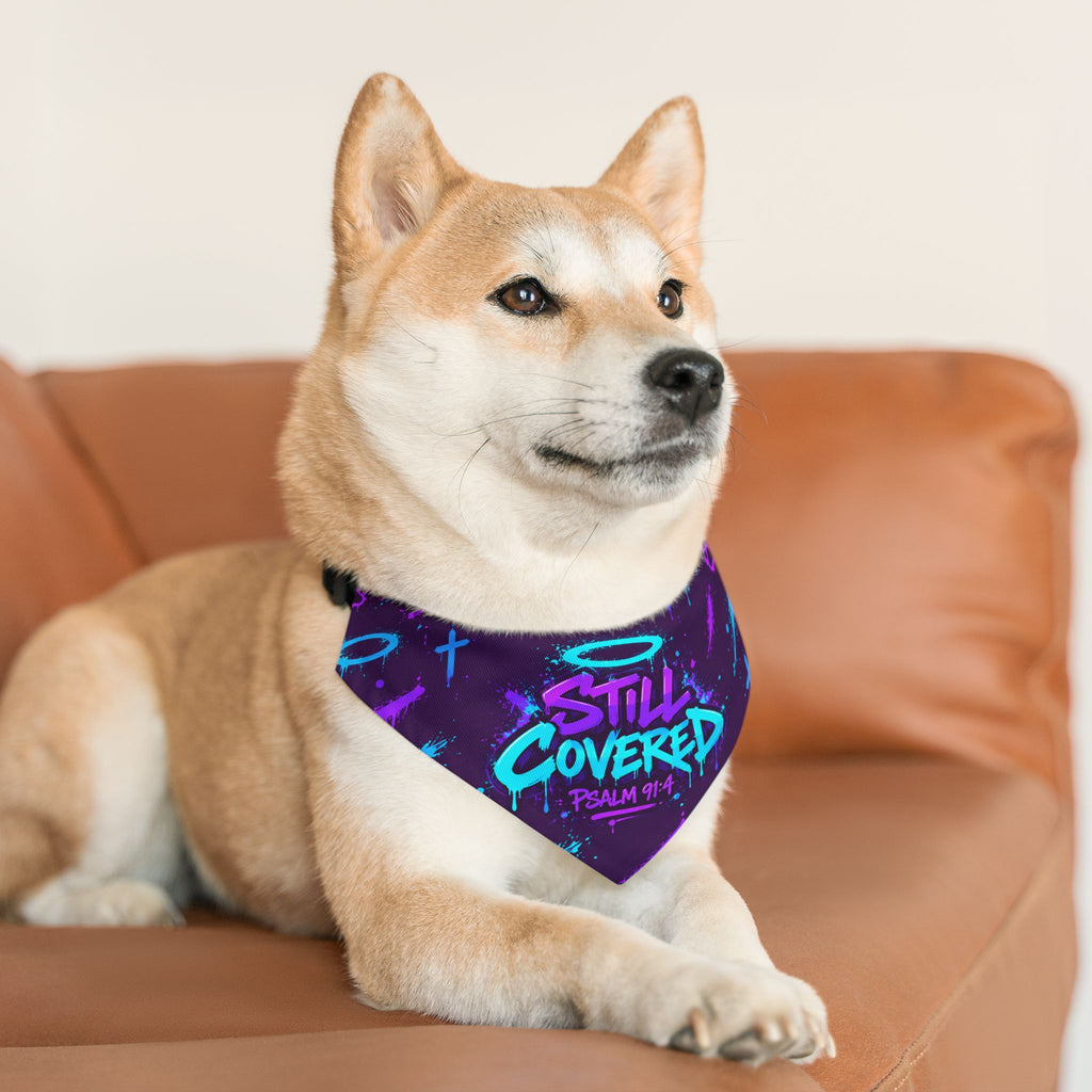 Still Covered Psalm 91:4 Pet Bandana Collar