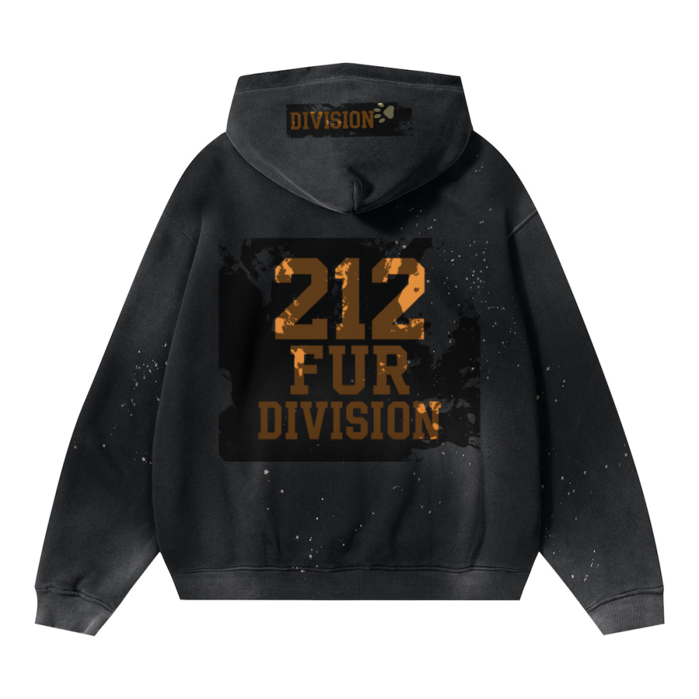 Vintage Wash Frayed Fleece Hoodie