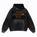 Vintage Wash Frayed Fleece Hoodie