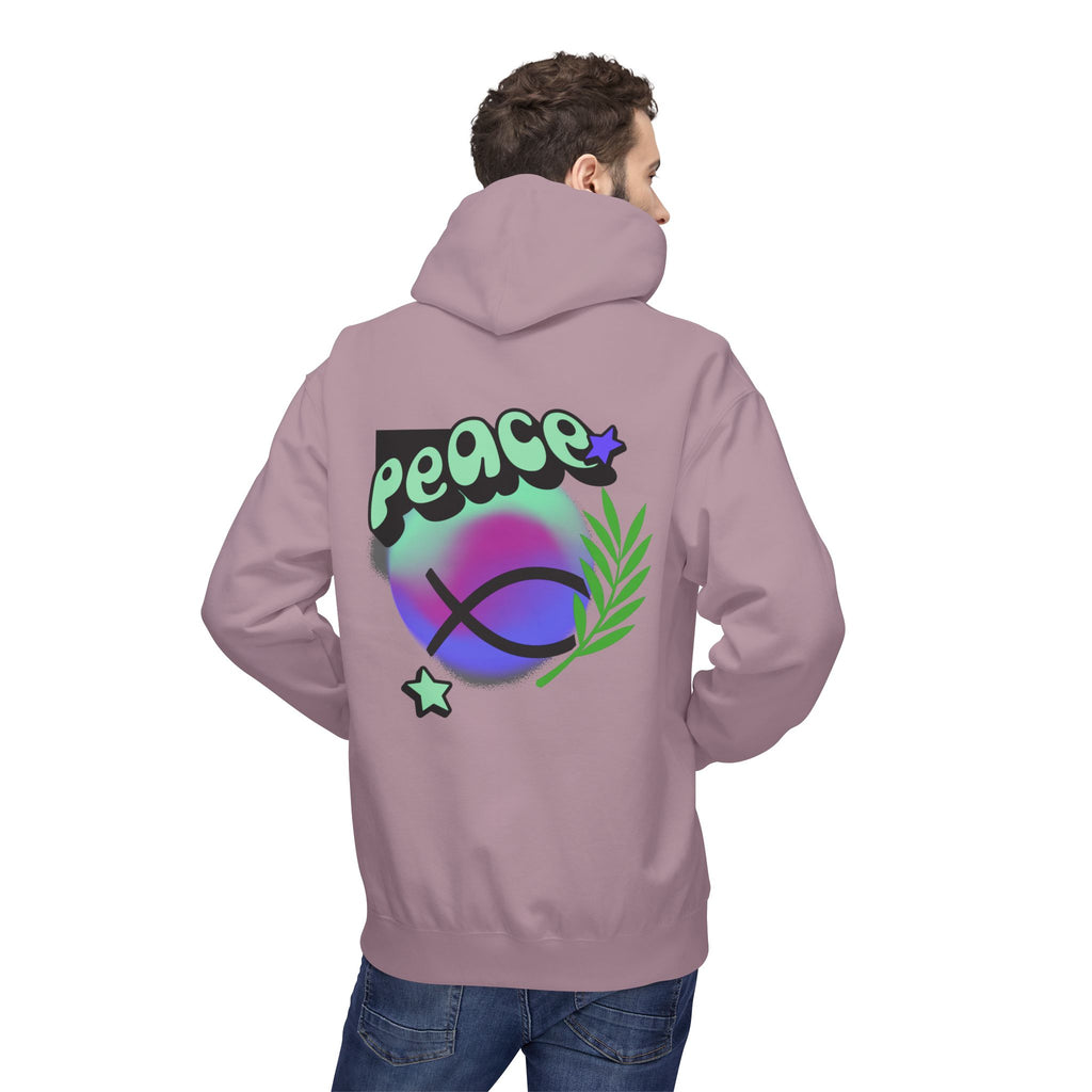 Peace Vibes Hoodie — 'Peace' Graphic Pullover (1995 Retro Earth Design)
