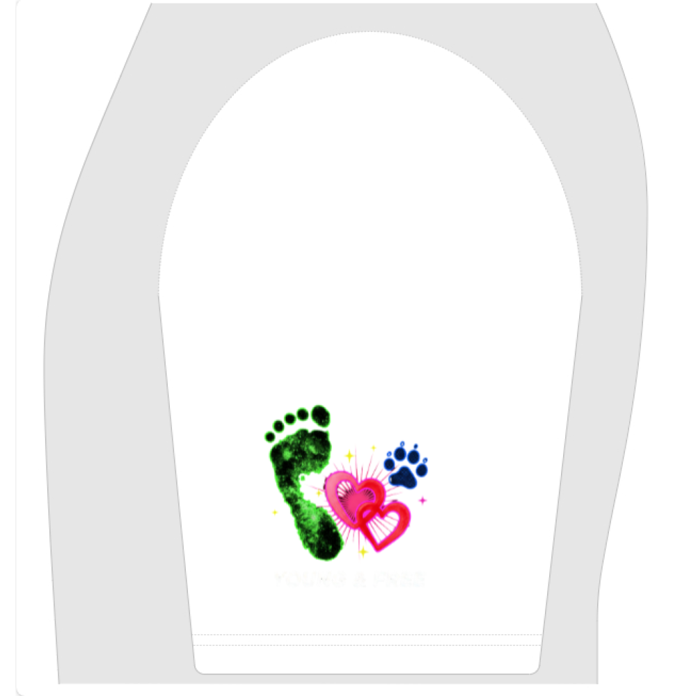 Unisex Boxy blue paw love T-shirt(280GSM)longer delivery time