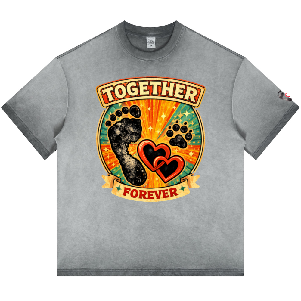 Footprints  Washed Gradient Stir Fried T-shirt(255GSM)longer delivery service