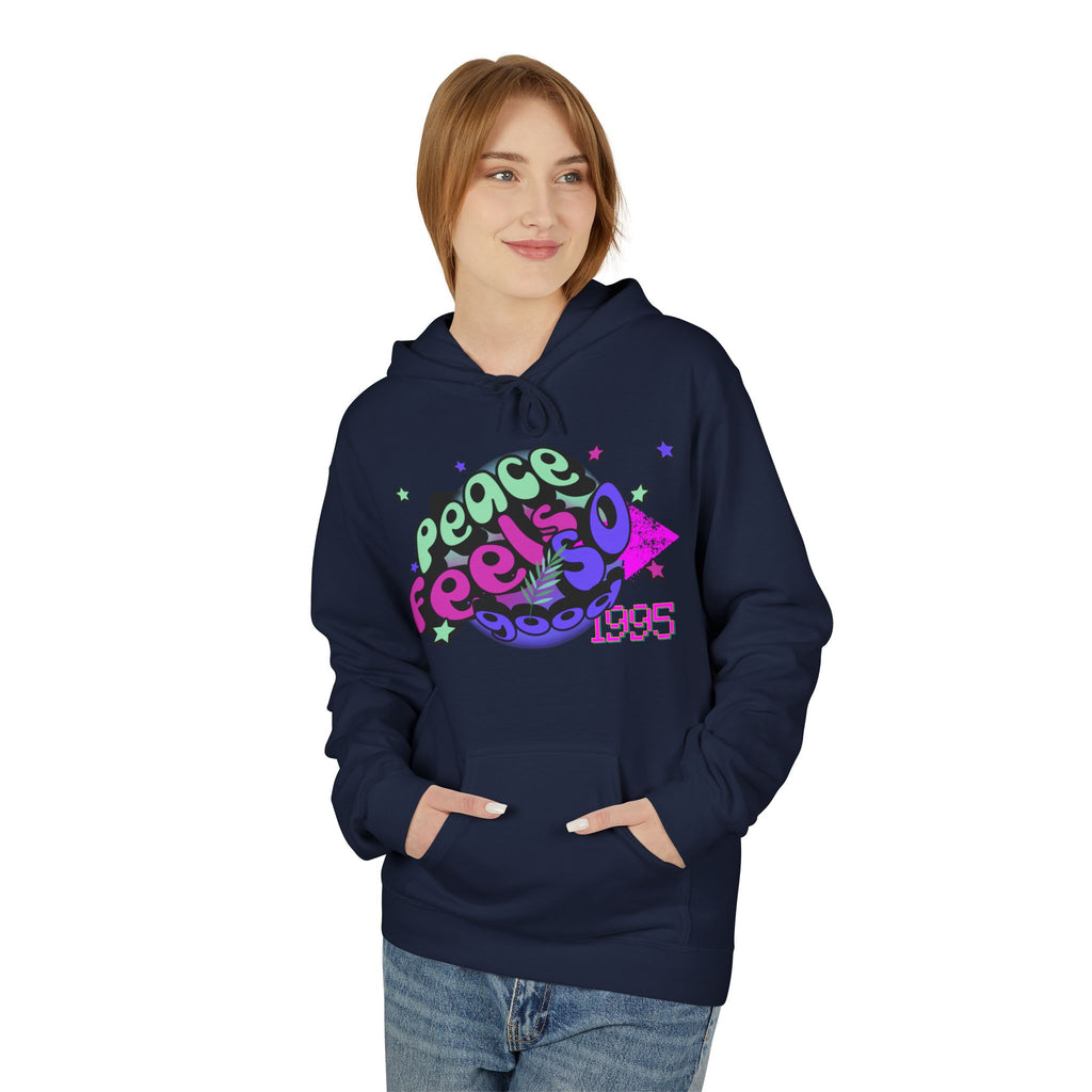 Peace Vibes Hoodie — 'Peace' Graphic Pullover (1995 Retro Earth Design)