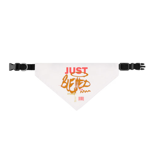 "Just Blessed" Clip-On Pet Bandana — Graffiti Style Dog & Cat Accessory