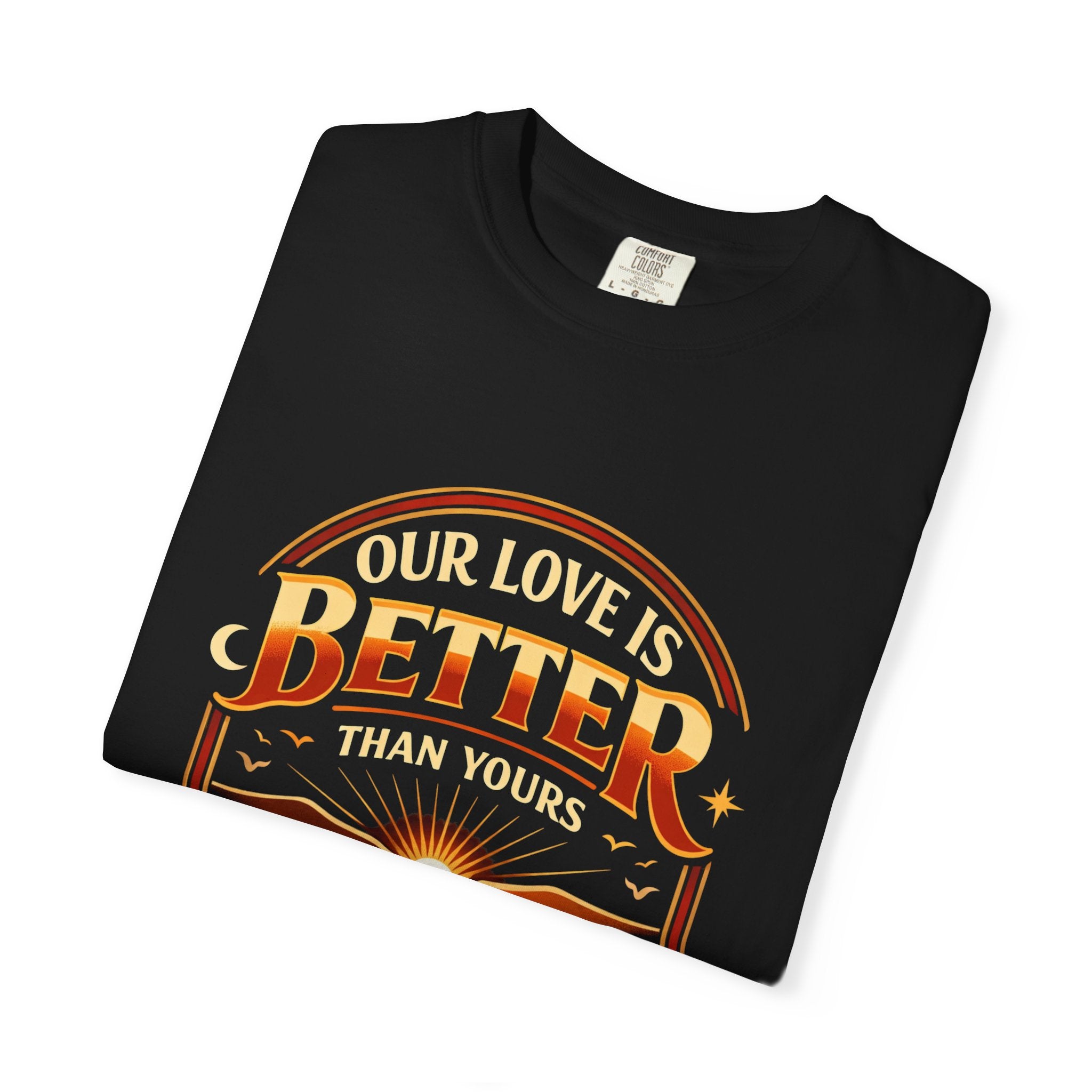 Our Love Is Better Graphic T‑Shirt — Retro Sun & Eagle Vintage Tee