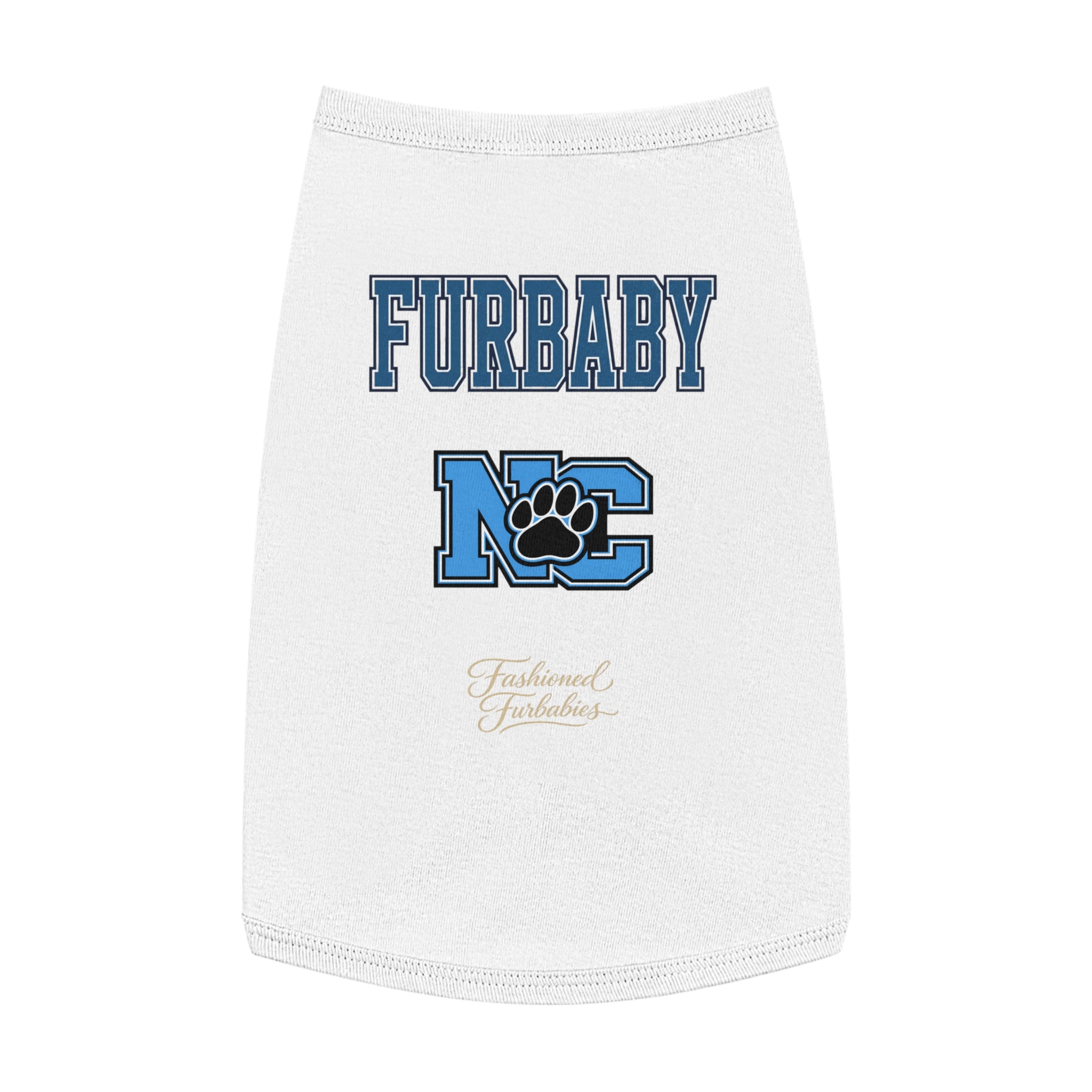 Furbaby NC Paw Print Pet Tank — Nort Carolina Cute College-Style Dog Shirt