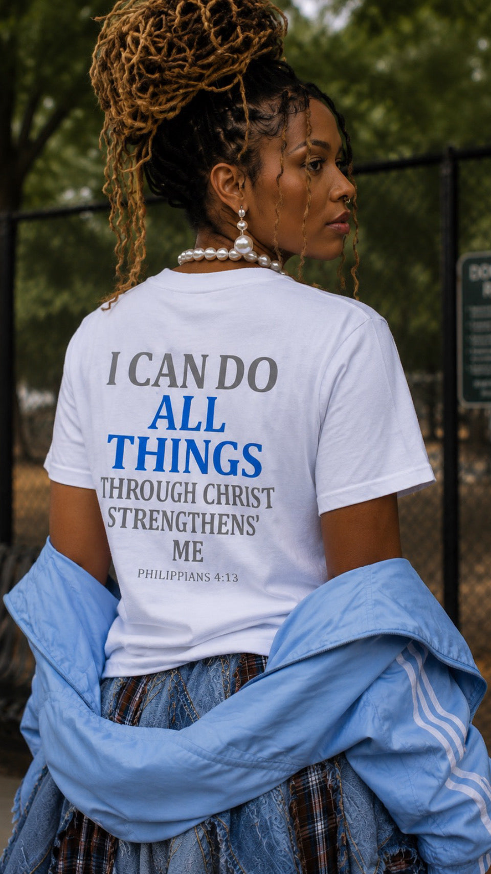 North Carolina, Atlanta California,Tshirts — Matching Scripture on Back